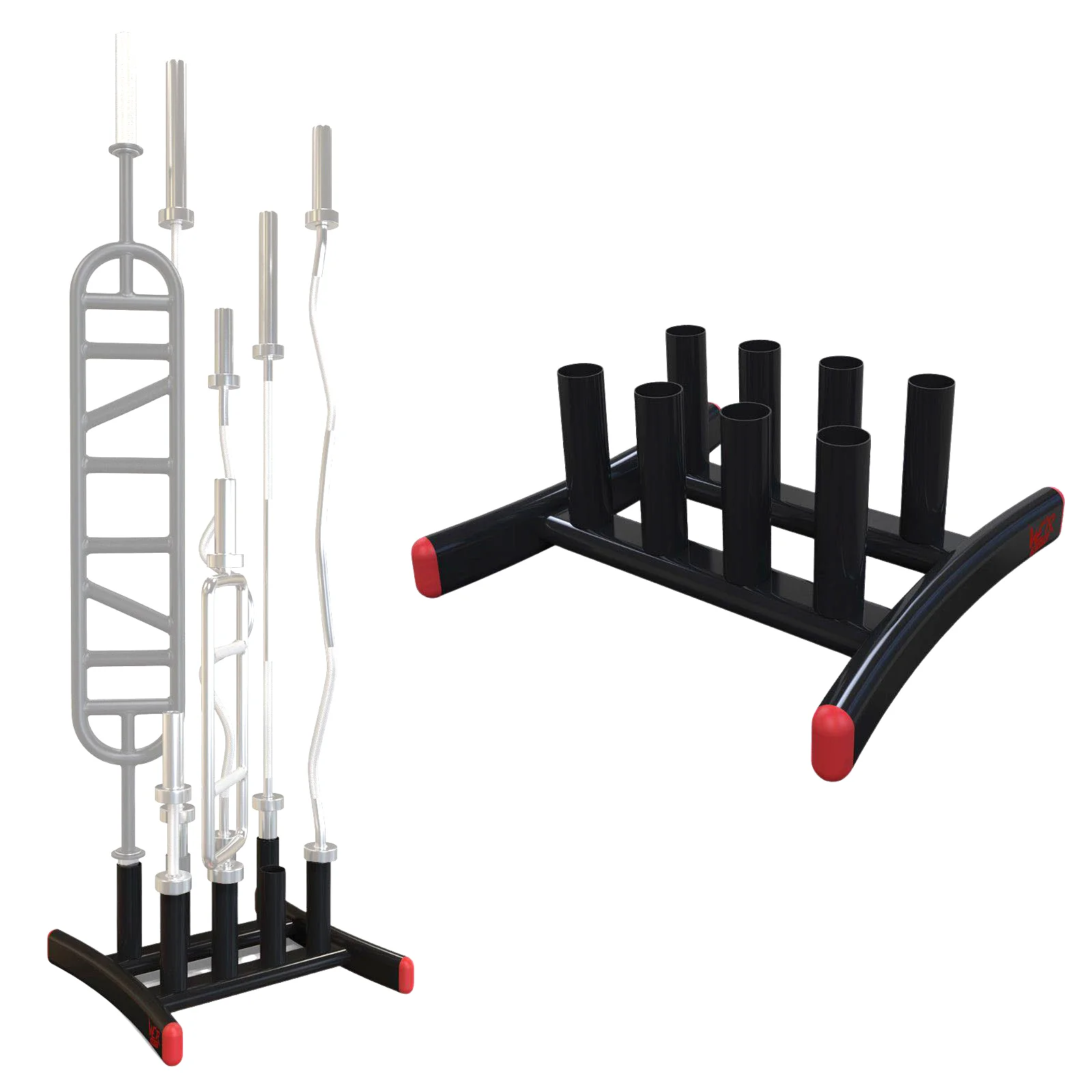 Olympic Bar Floor Stand Holds 9 Bars Barbell Curlbar Gym Weight Rack