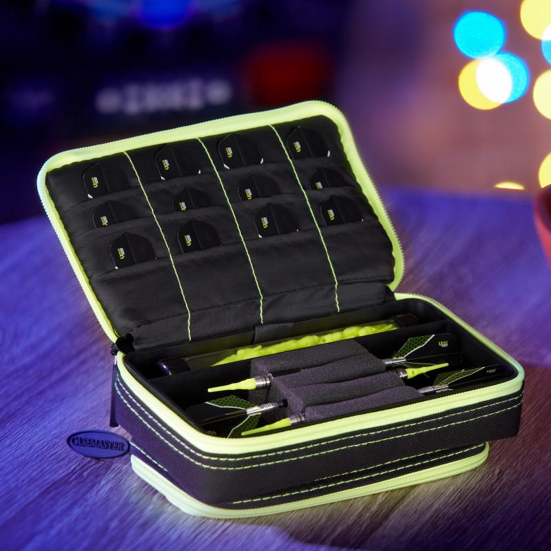 Casemaster Plazma Plus Dart Case Black with Yellow Trim and Phone Pocket