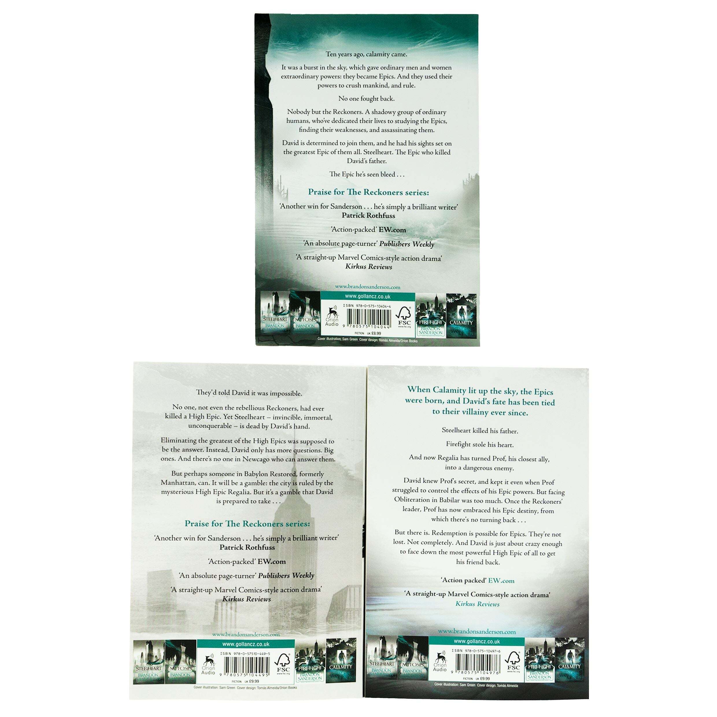 The Reckoners Series by Brandon Sanderson 3 Books Collection Set - Fiction - Paperback