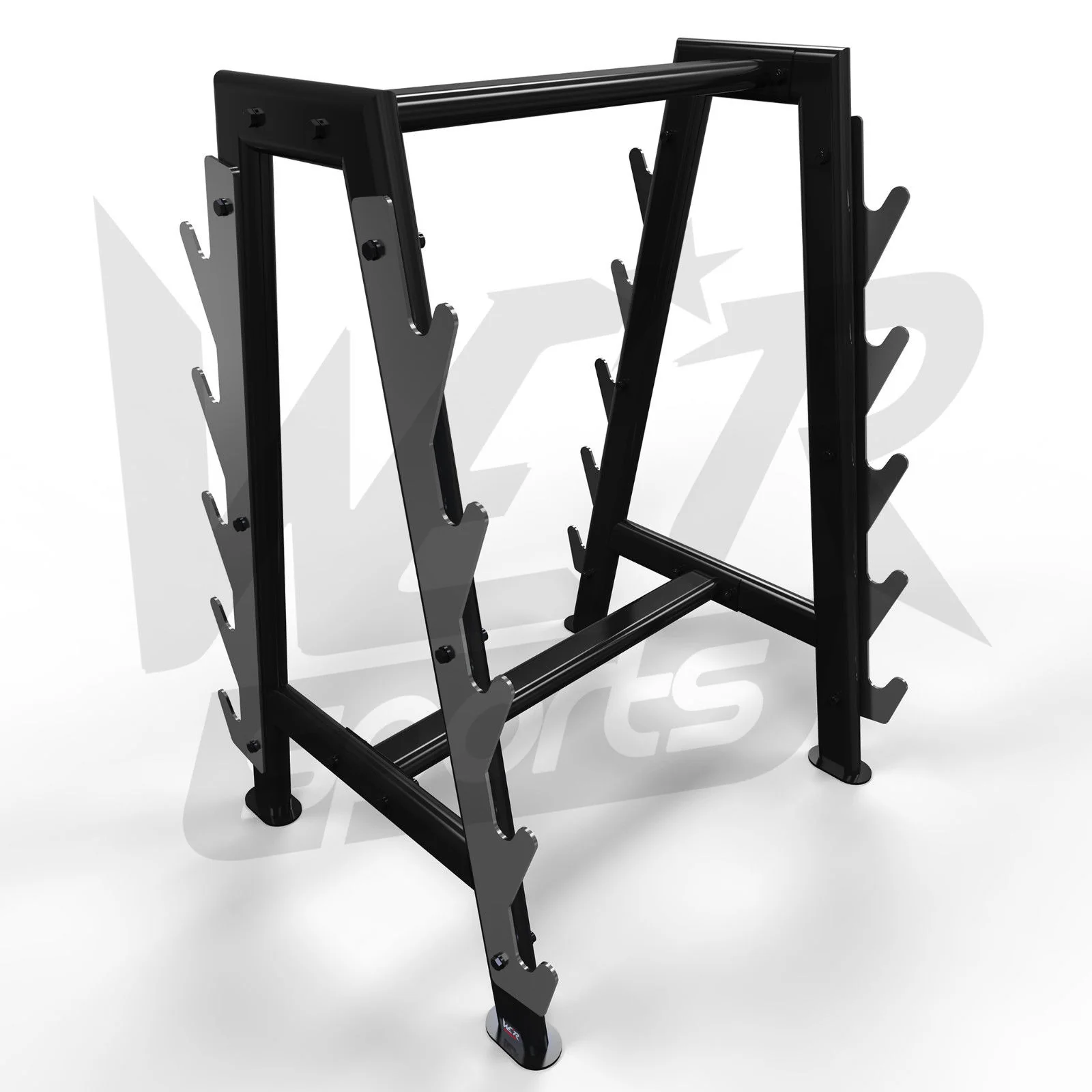 Hex Barbell Bar Storage Rack Stand Holds 10 Bars Gym Weight Rack