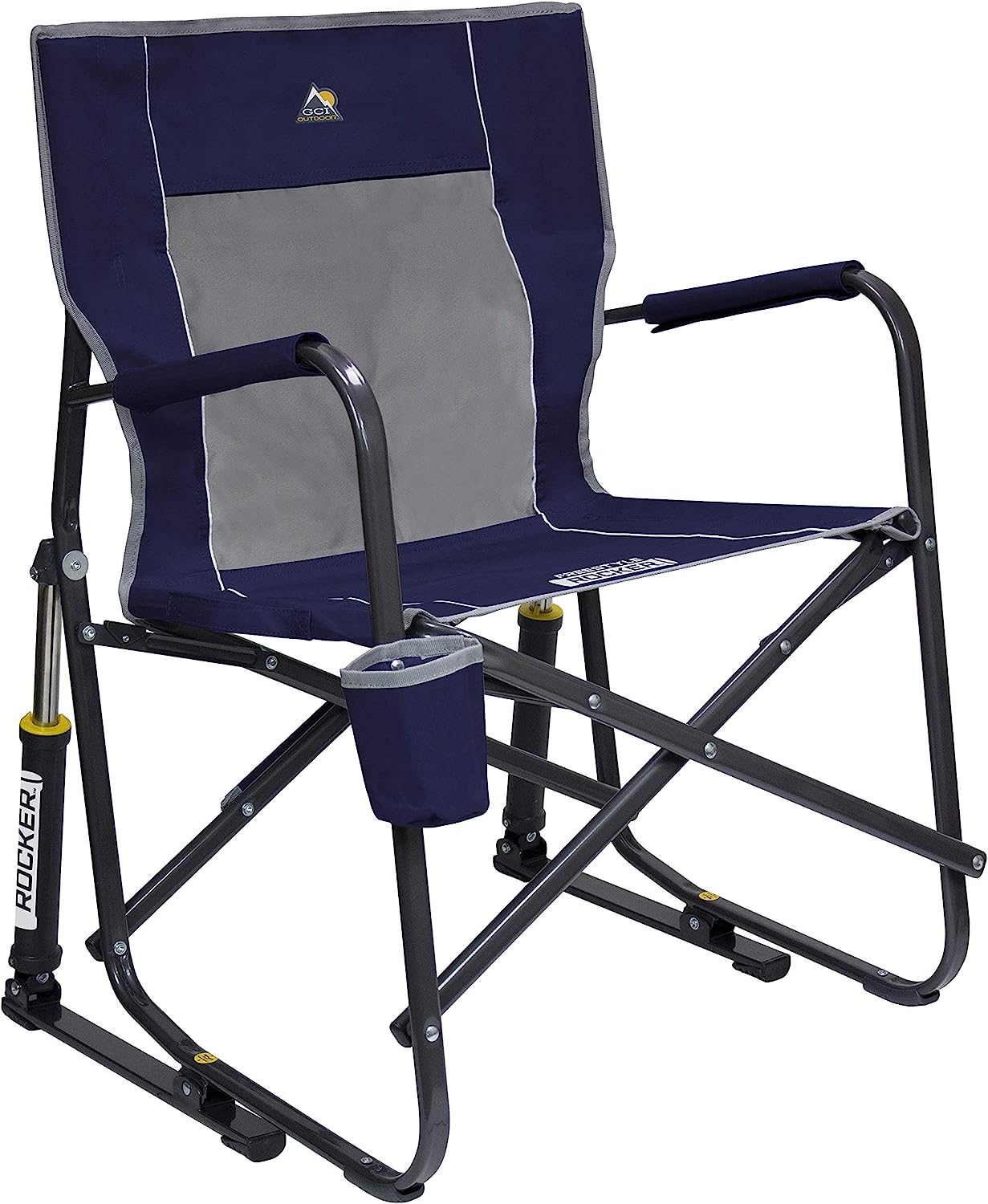Outdoor Freestyle Rocker Portable Rocking Chair & Outdoor Camping Chair, ergonomic Nylon, Indigo Blue