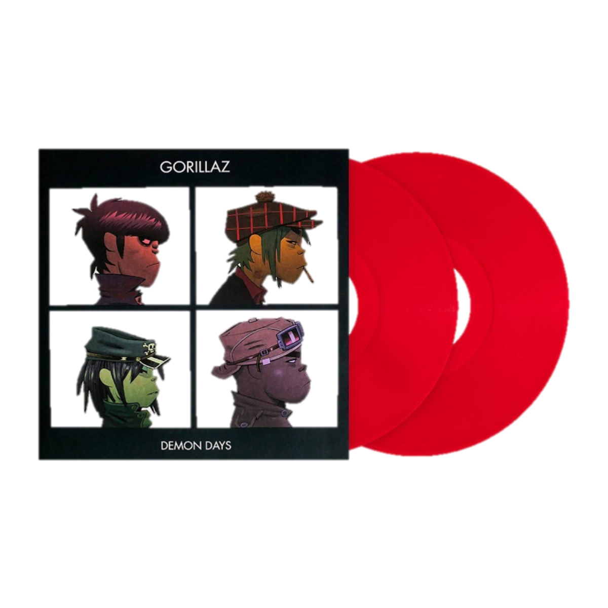 The Gorillaz - Demon Days Exclusive Limited Edition 2x LP Red Translucent Vinyl Club Edition