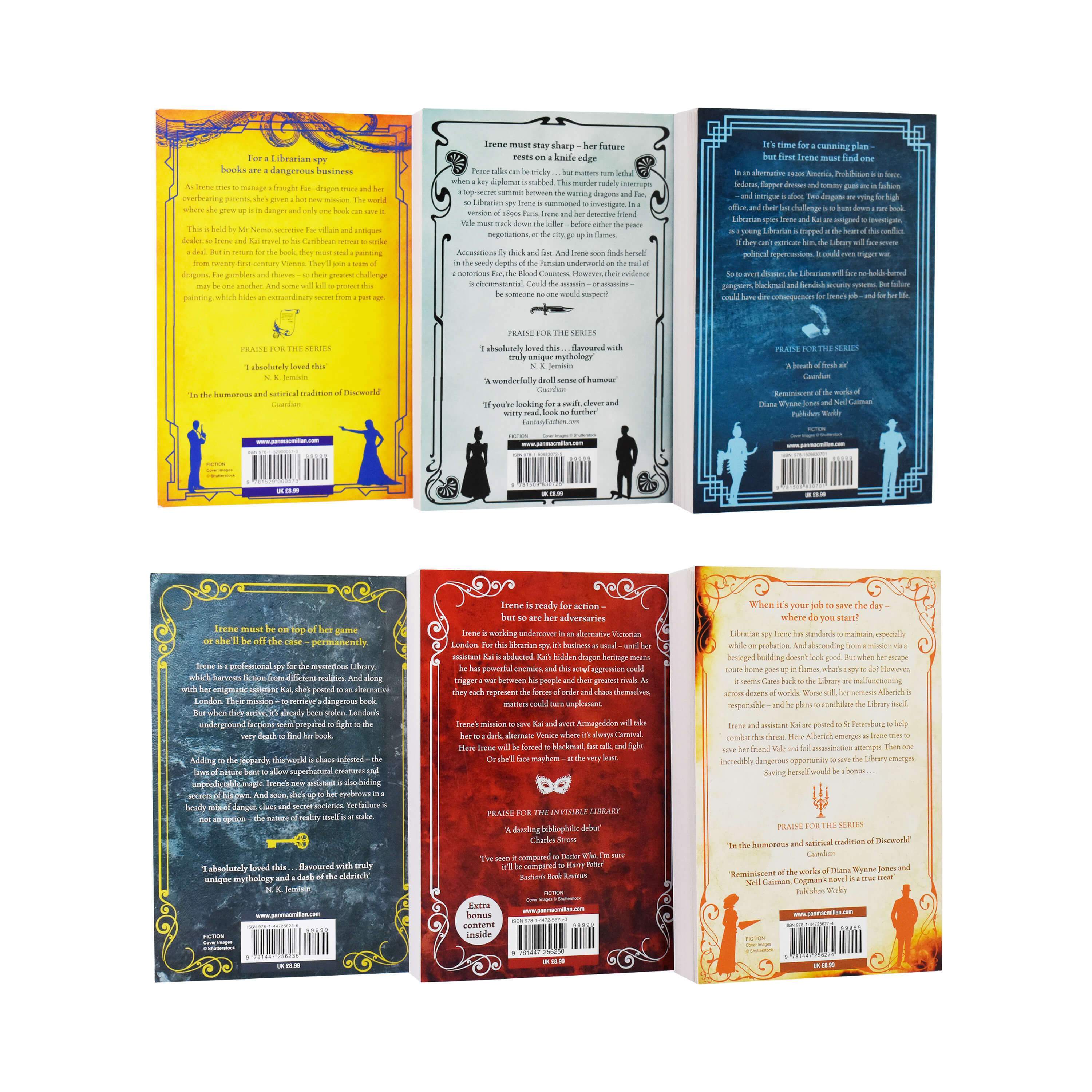 The Invisible Library Series 6 Books Collection Set By Genevieve Cogman - Adult - Paperback