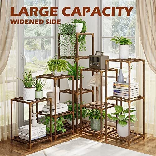 Plant stand indoor plant stand wooden outdoor multi-layer plant stand