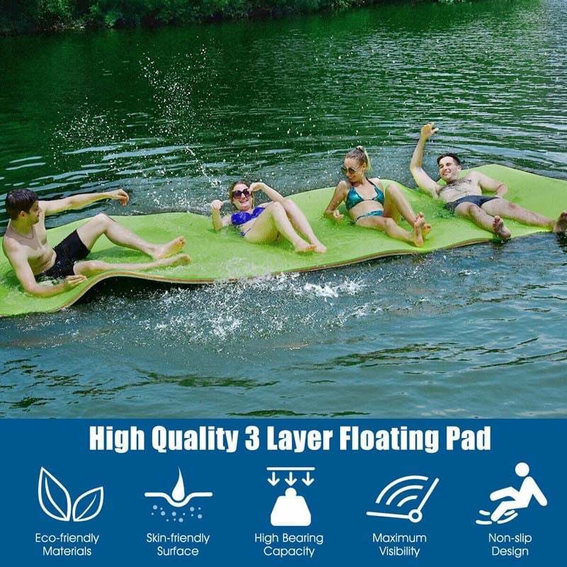 12' x 6' 3 Layer Tear-Resistant XPE Foam Floating Water Pad