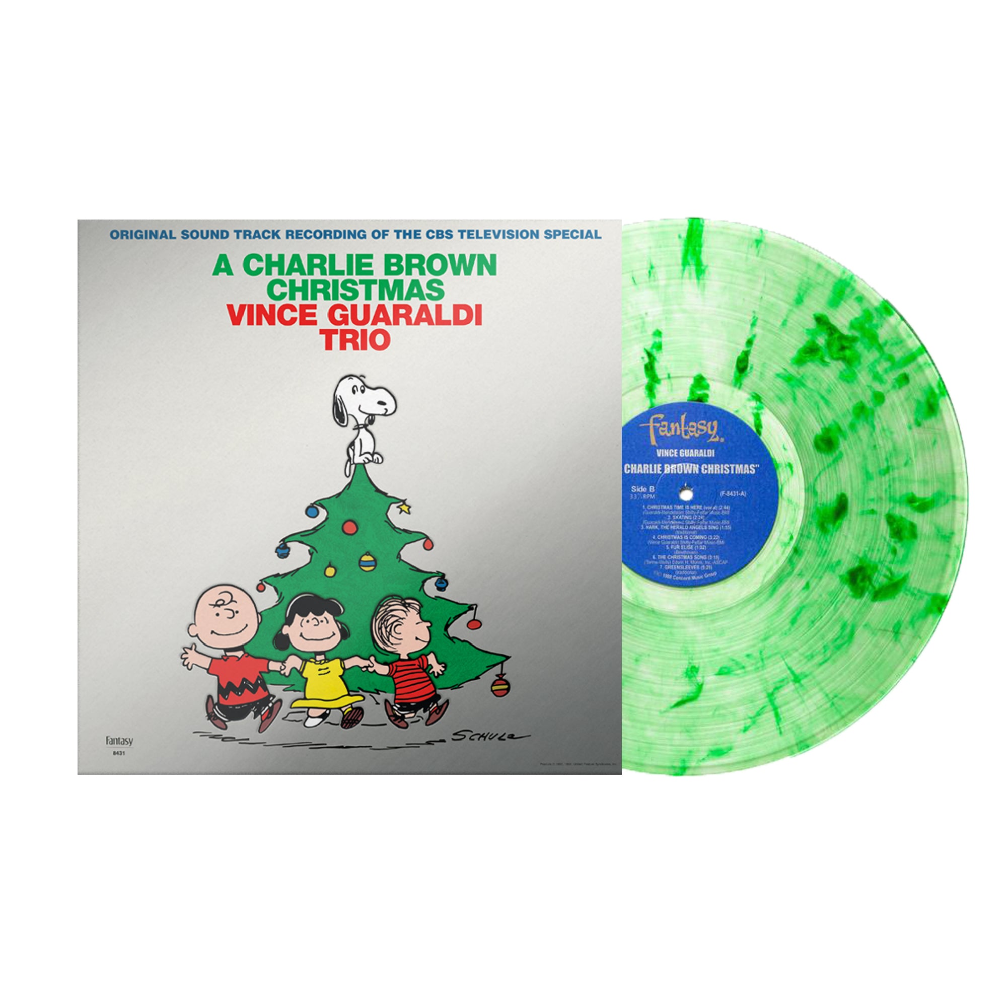 Vince Guaraldi Trio - A Charlie Brown Christmas Exclusive Green Swirl Vinyl LP Limited Edition Sleeve With Silver Foil Cover