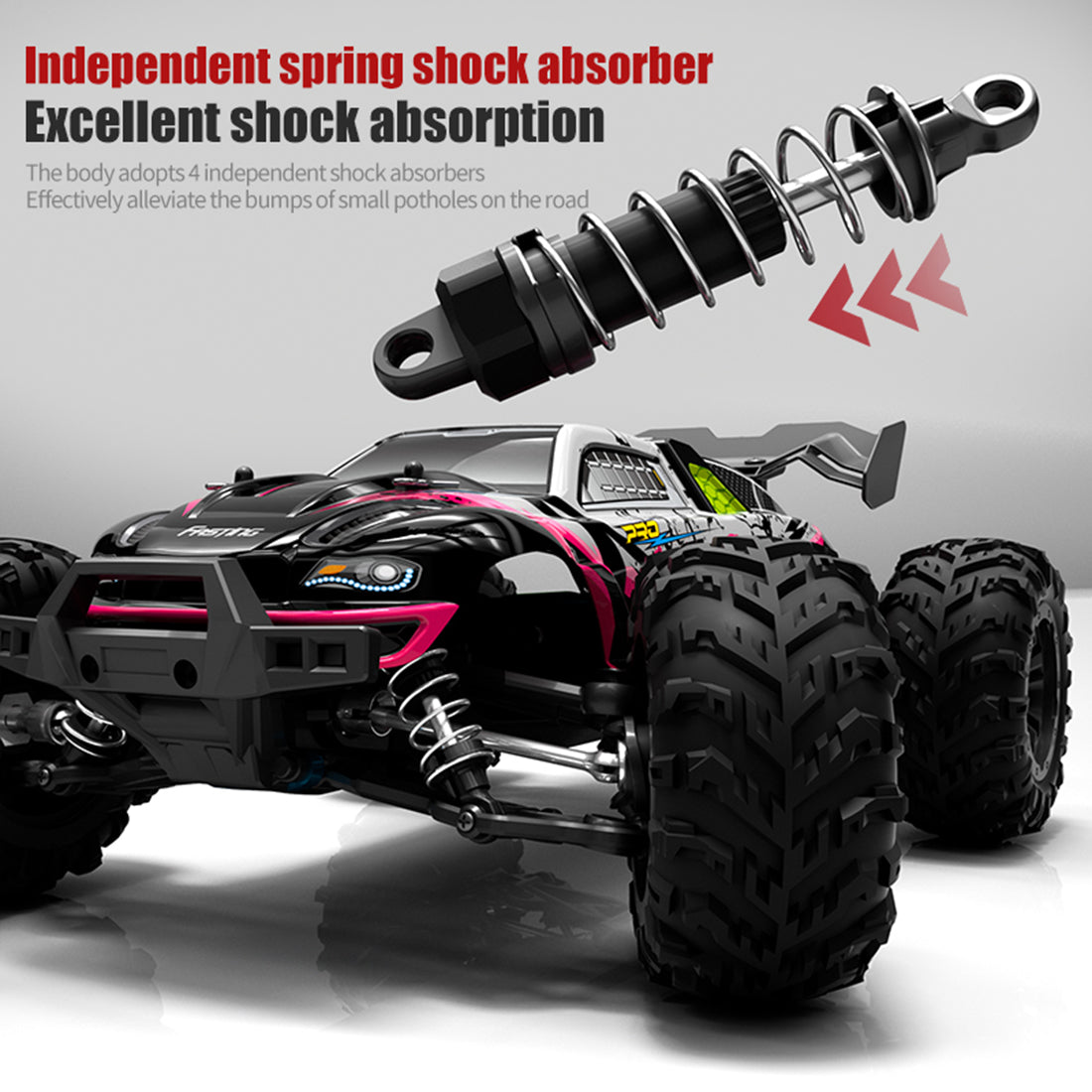 SUCHIYU 1/16 4WD 70+KM/H 2.4G RC Electric Brushless All-terrain Off-road Monster Truck Vehicle Toys Gifts