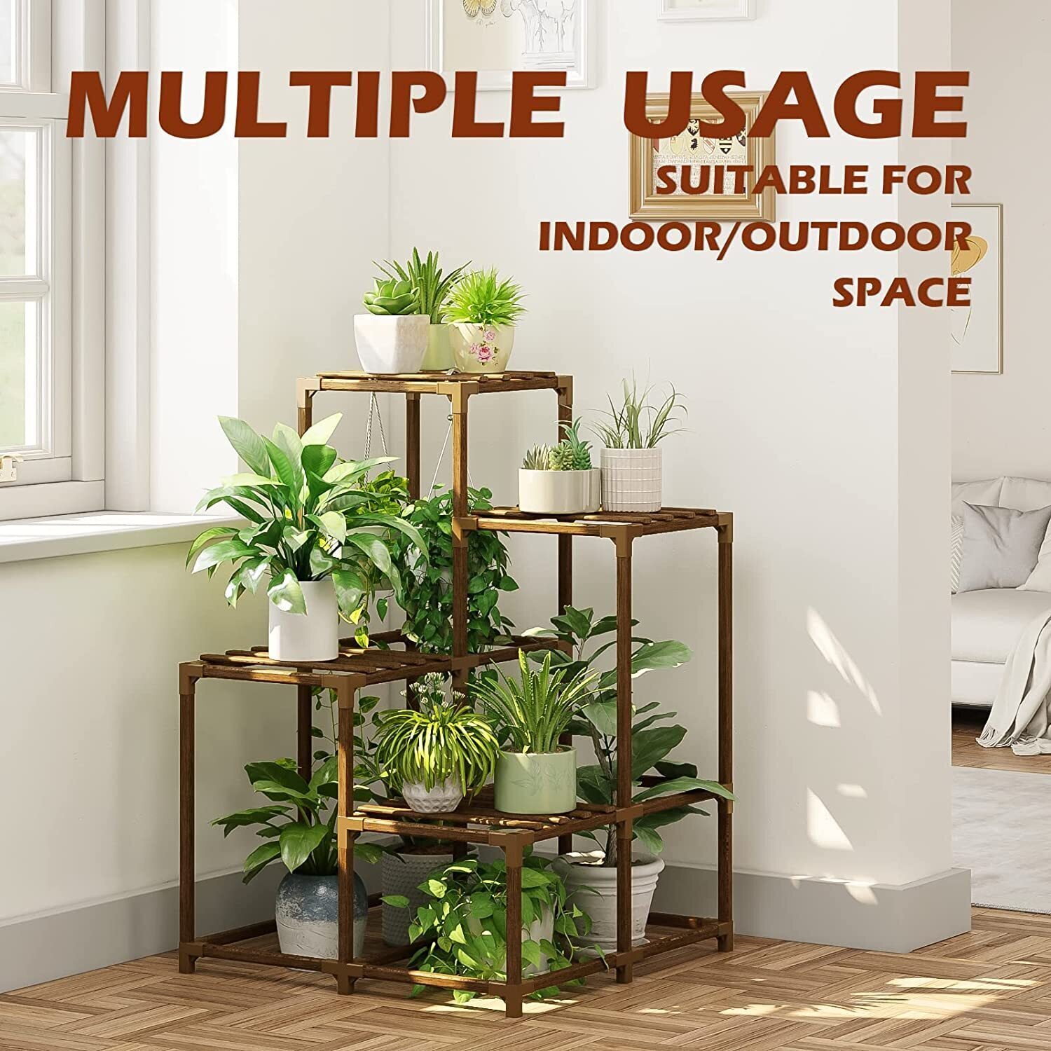 Plant stand indoor plant stand wooden outdoor multi-layer plant stand