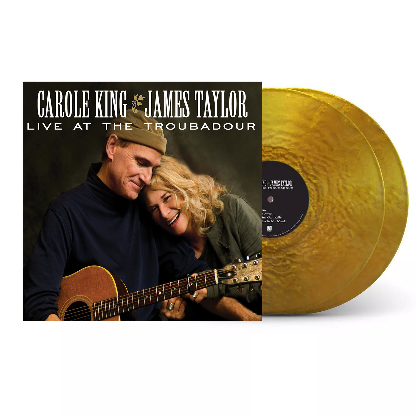 James Taylor & Carole King - Live At The Troubadour Exclusive Metallic Gold Vinyl 2x LP Record