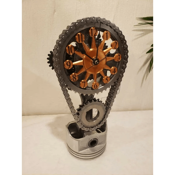 🔥Hot Sale Now🔥 CHEVY SMALL BLOCK TIMING CHAIN CLOCK, MOTORIZED, ROTATING.