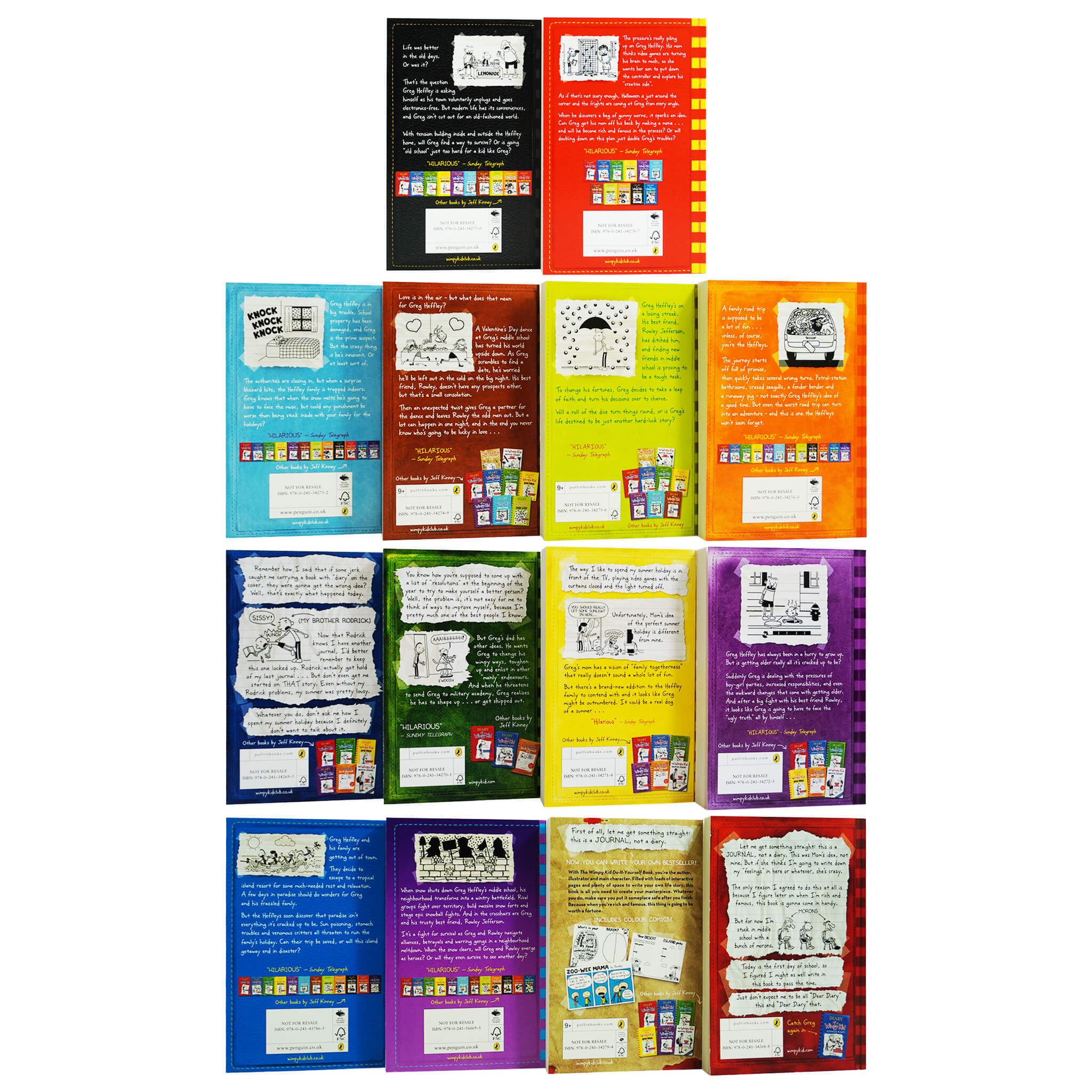 Diary of a Wimpy Kid 14 Books Collection Set by Jeff Kinney - Ages 7+ - Paperback