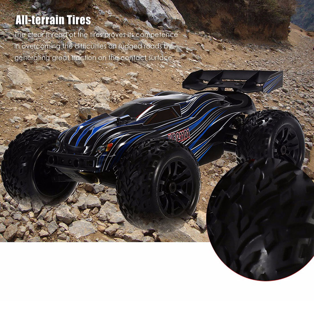 JLB Racing 21101 1/10 4WD 2.4G 80A Off-road Splashproof Flip Brushless Truggy RC Car Remote Control Truck- RTR