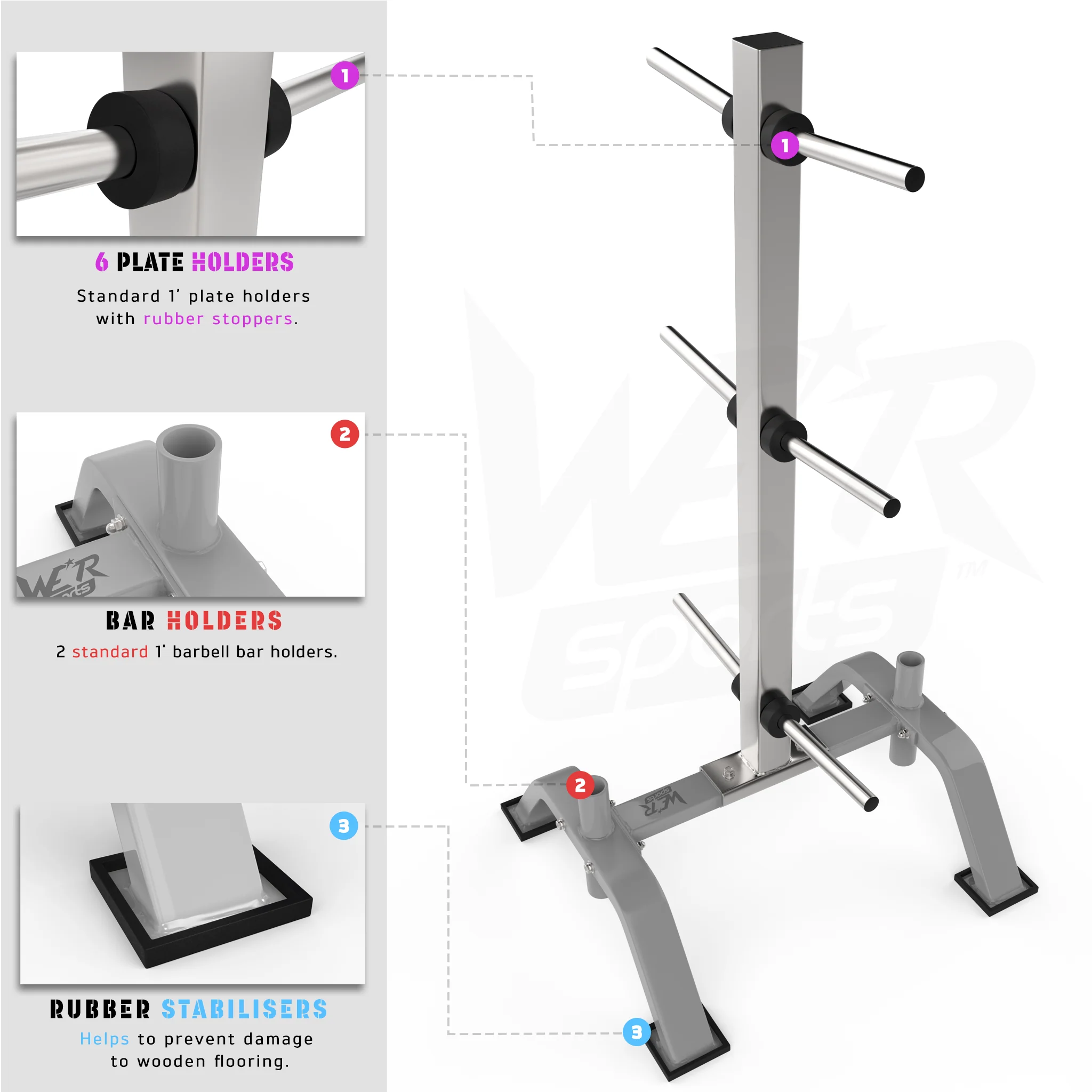 Weight Plate Rack SILVER