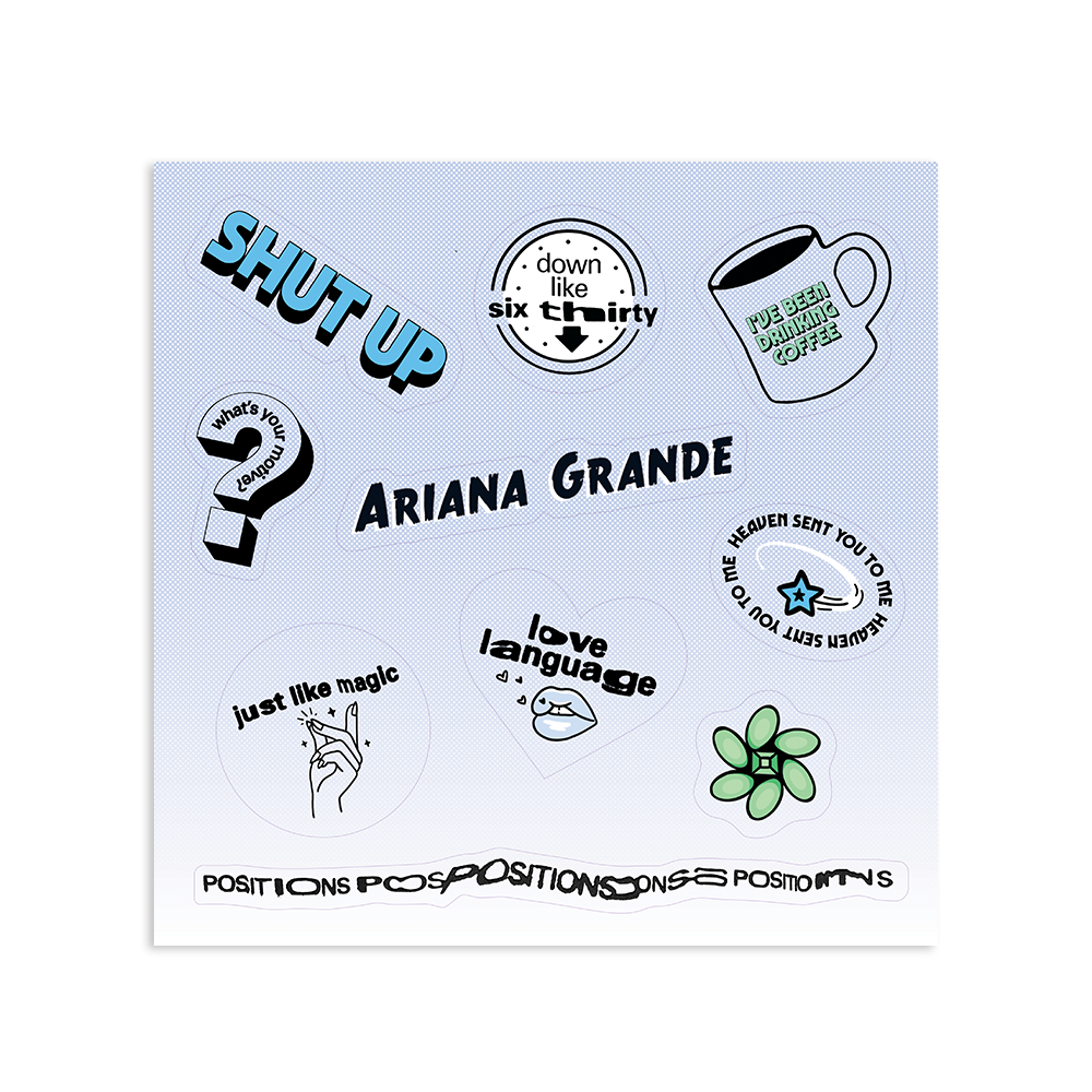 Ariana Grande - Positions Exclusive Deluxe Periwinkle & Clear Swirl Vinyl LP Record