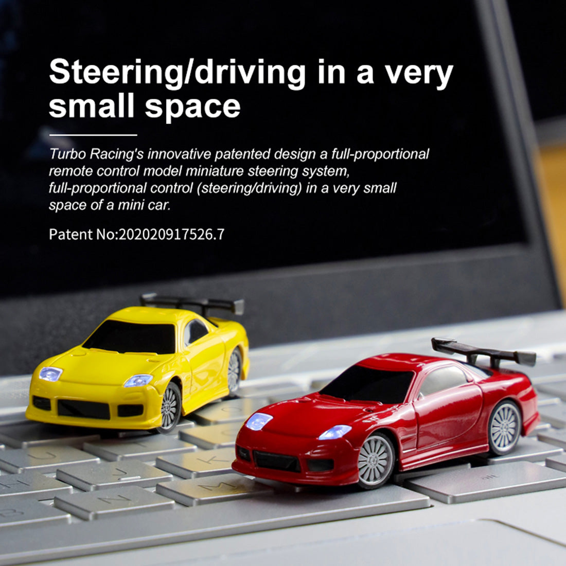 TURBO RACING 2.4Ghz 1:76 Full Scale Mini Electric Sports Car Desktop Mini RC Car - RTR