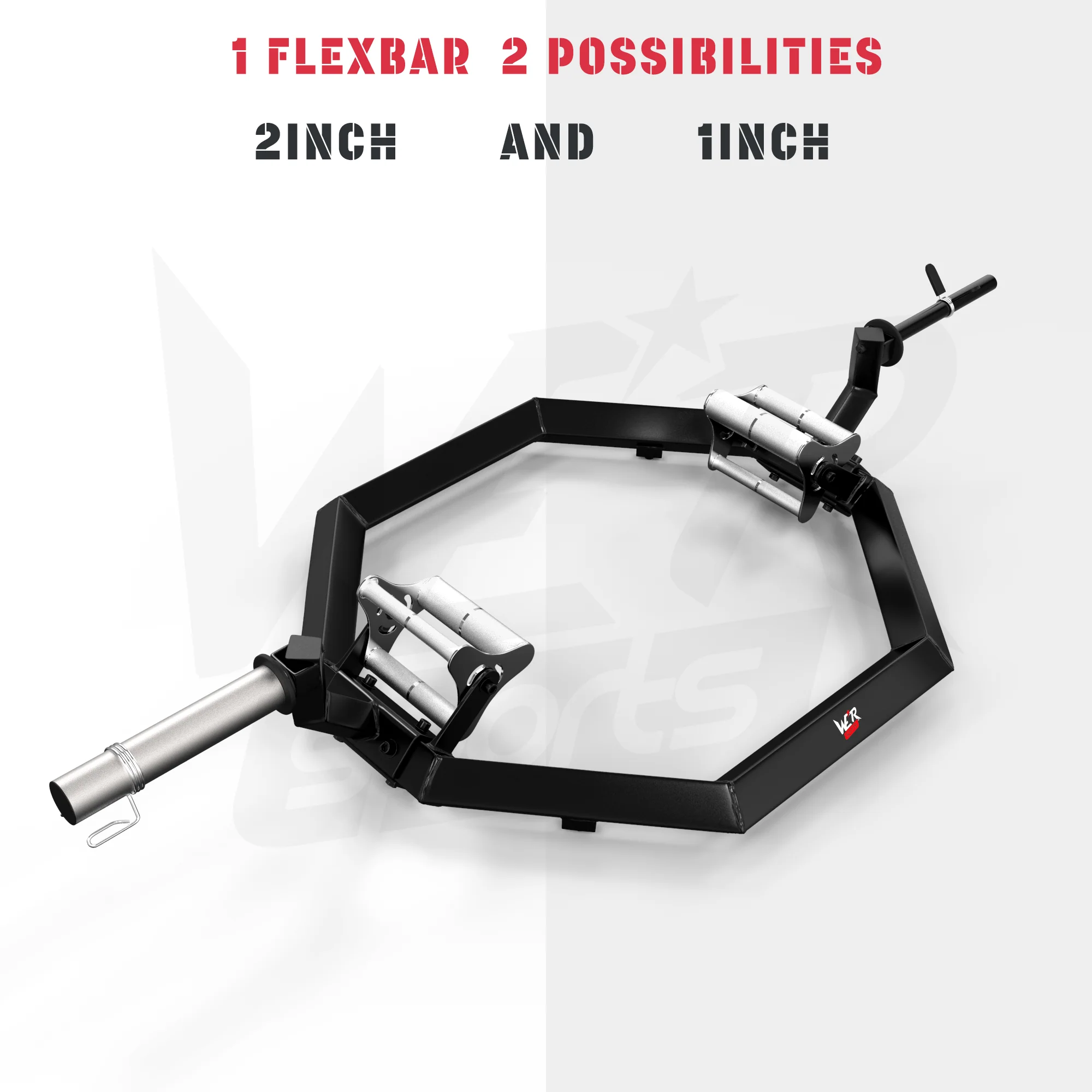 FlexBar Commercial Multi Grip Super Hex Trap Bar Dead Lift & Shrug Bar