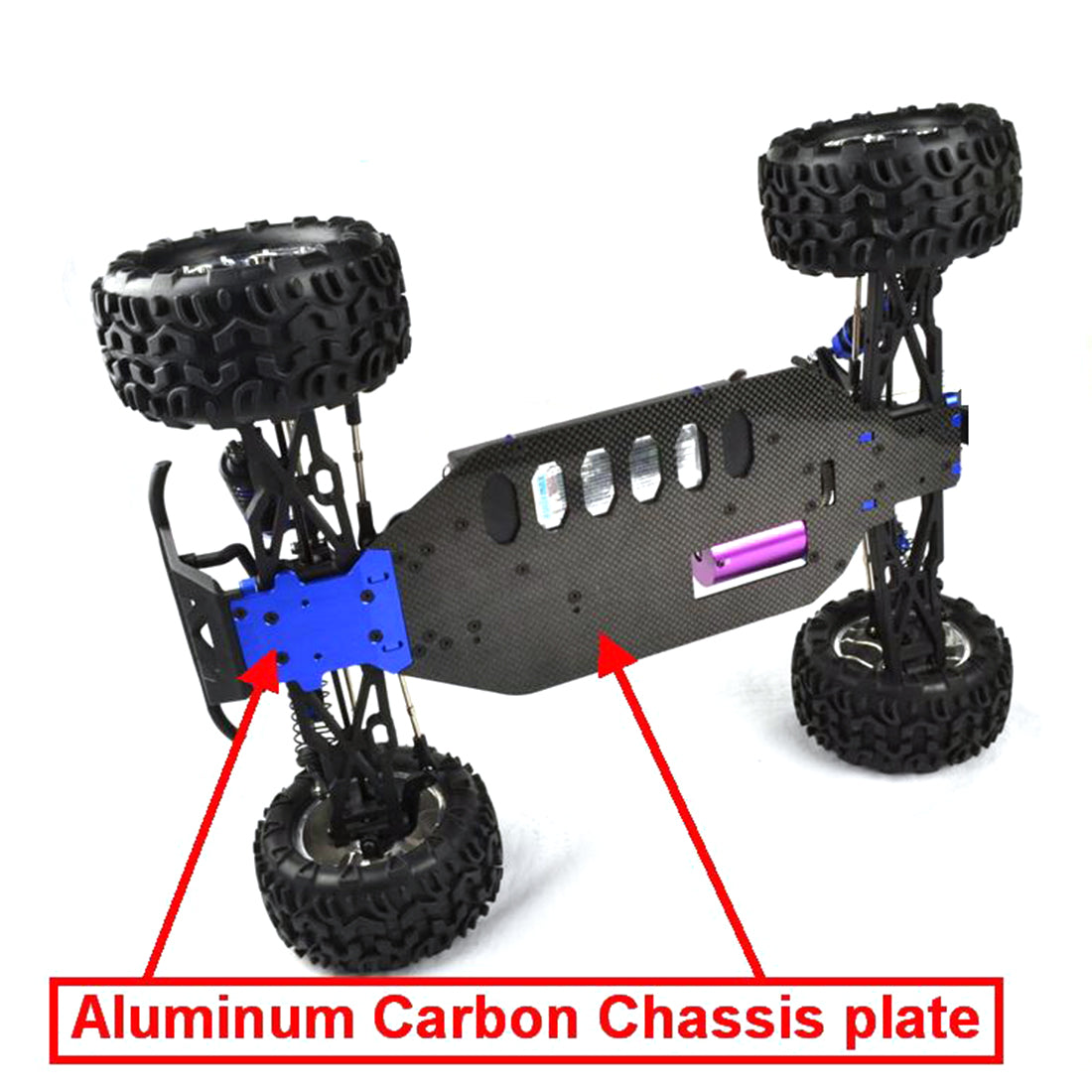 VRX RH1013PR 1/10 Scale 4WD Electric Brushless Monster Turck 2.4G High Speed RC Car with 60A ESC and 3650 Motor - RTR Version