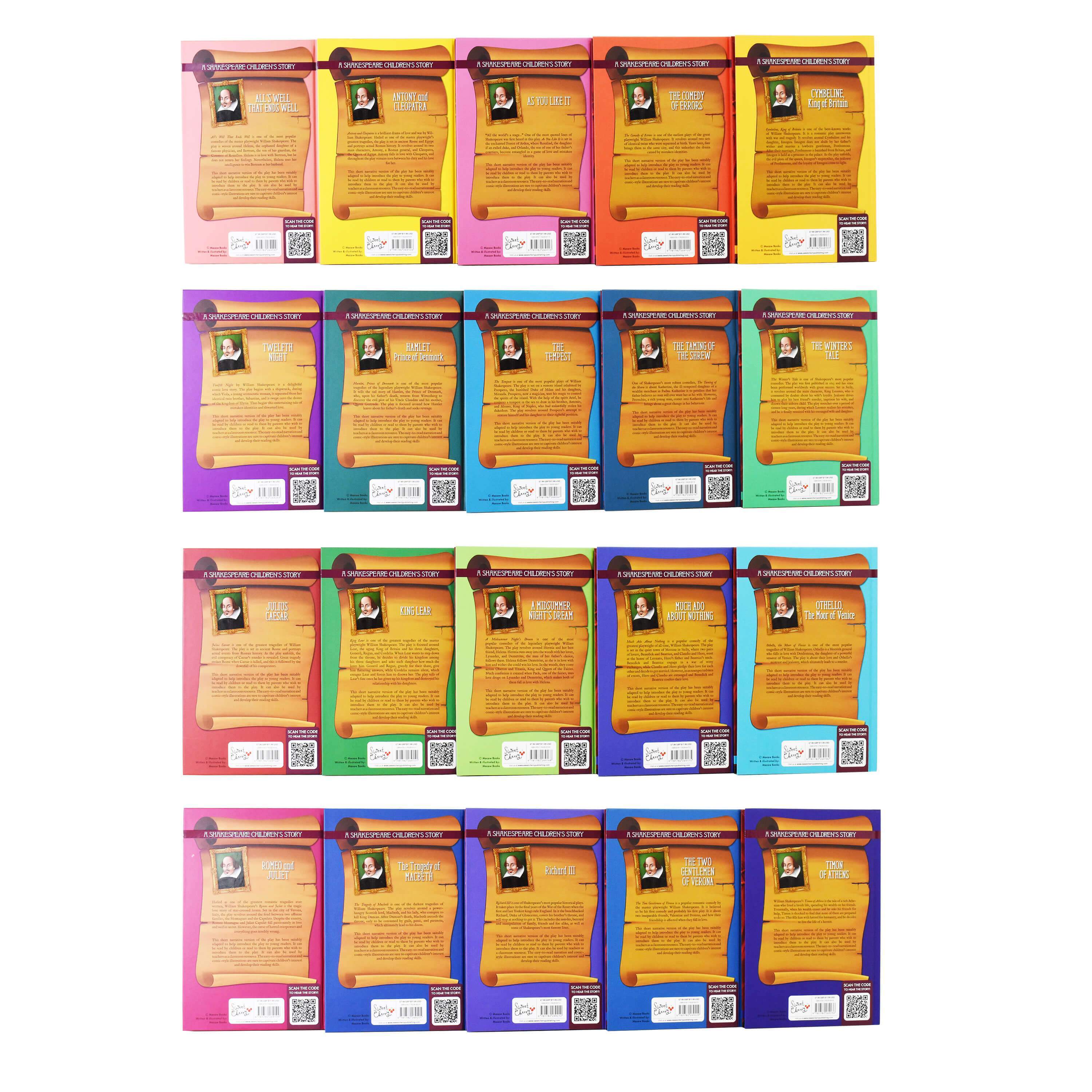 20 Shakespeare Easy Classics Childrens Stories The Complete Collection - Includes FREE audio (QR codes) - Age 7+ - Hardback