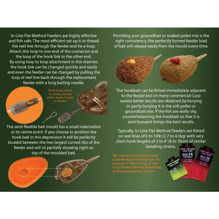 Drennan In Line Flat Method Fishing Feeder
