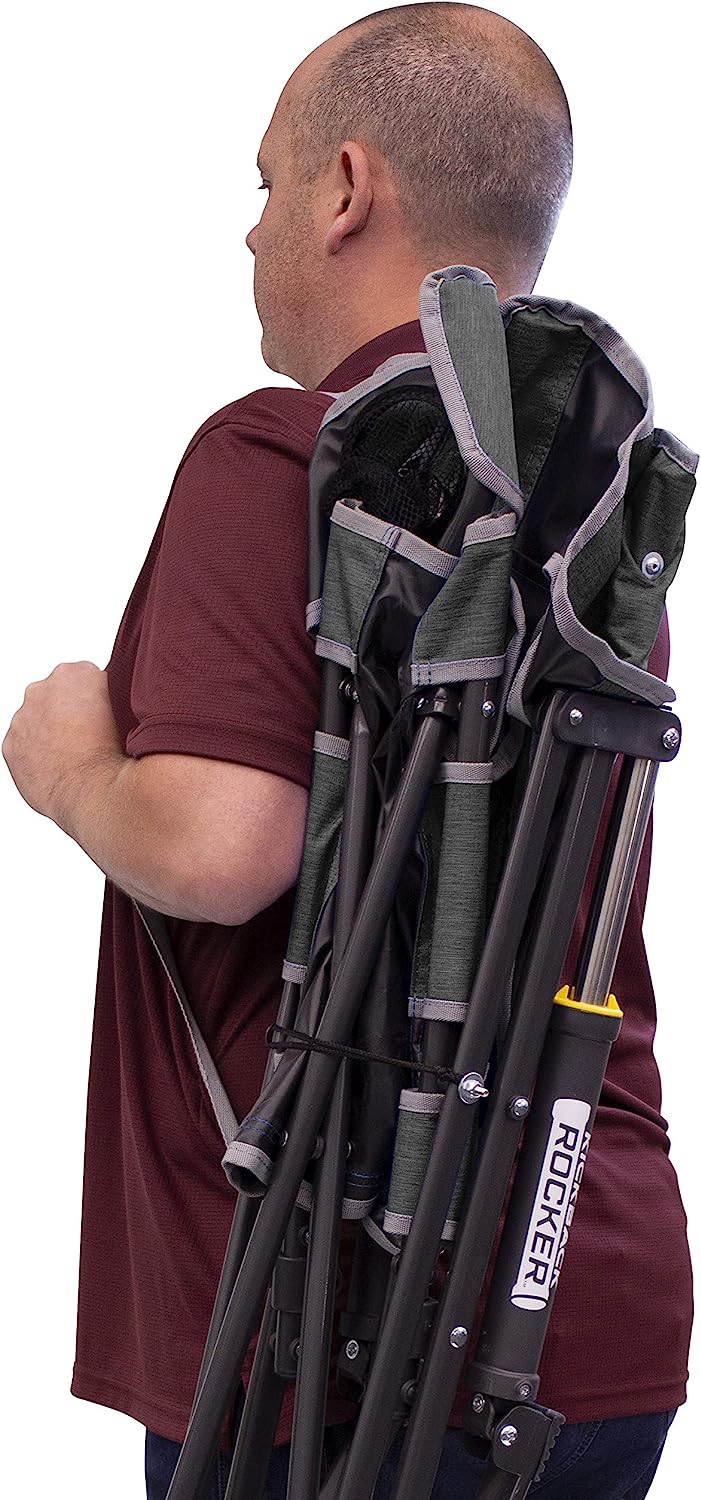 Outdoor Freestyle Rocker Portable Rocking Chair & Outdoor Camping Chair, ergonomic Nylon, Indigo Blue