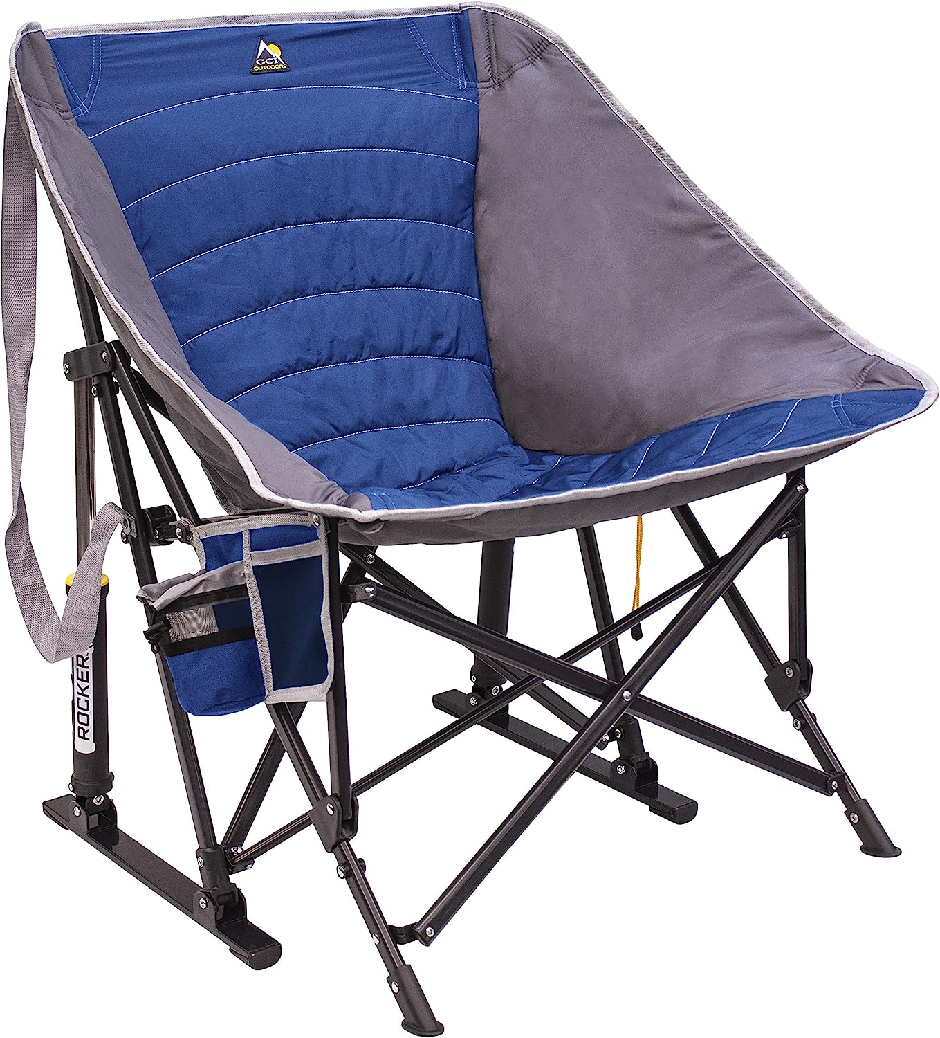 Outdoor Freestyle Rocker Portable Rocking Chair & Outdoor Camping Chair, ergonomic Nylon, Indigo Blue