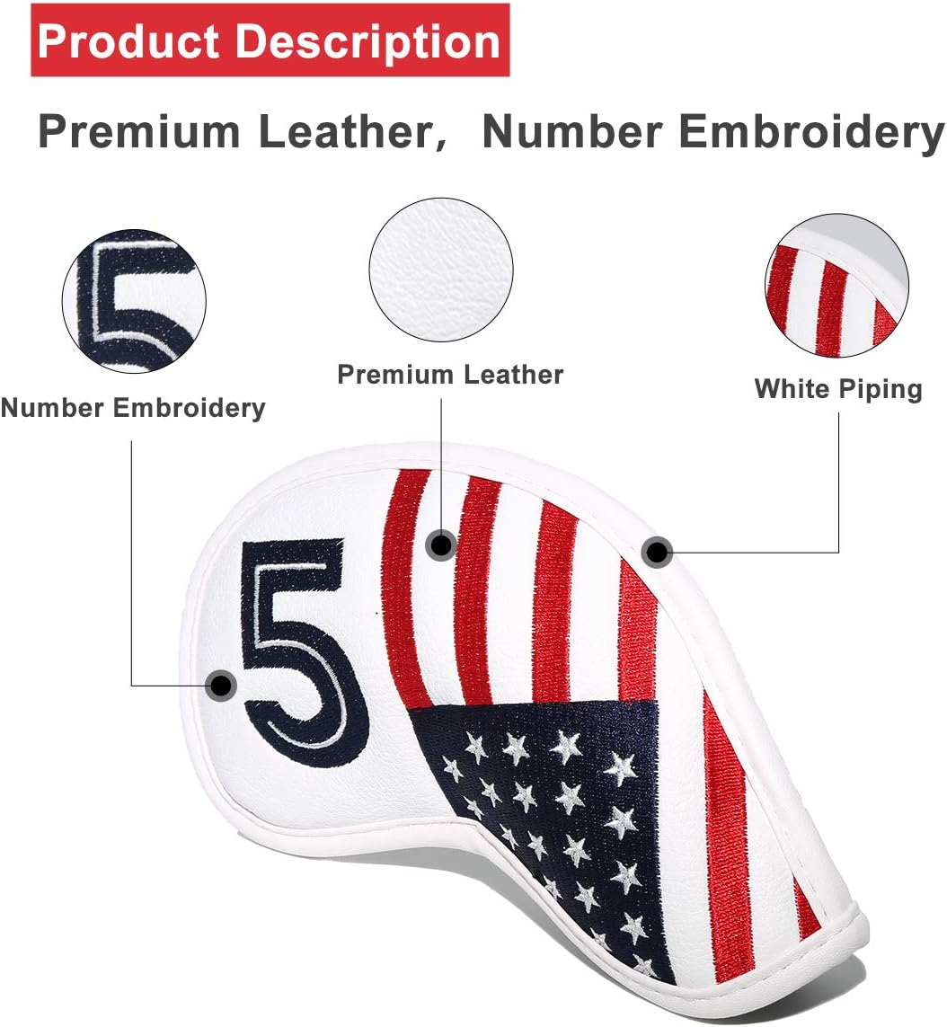 Golf Iron Head Covers Set Iron Headcover