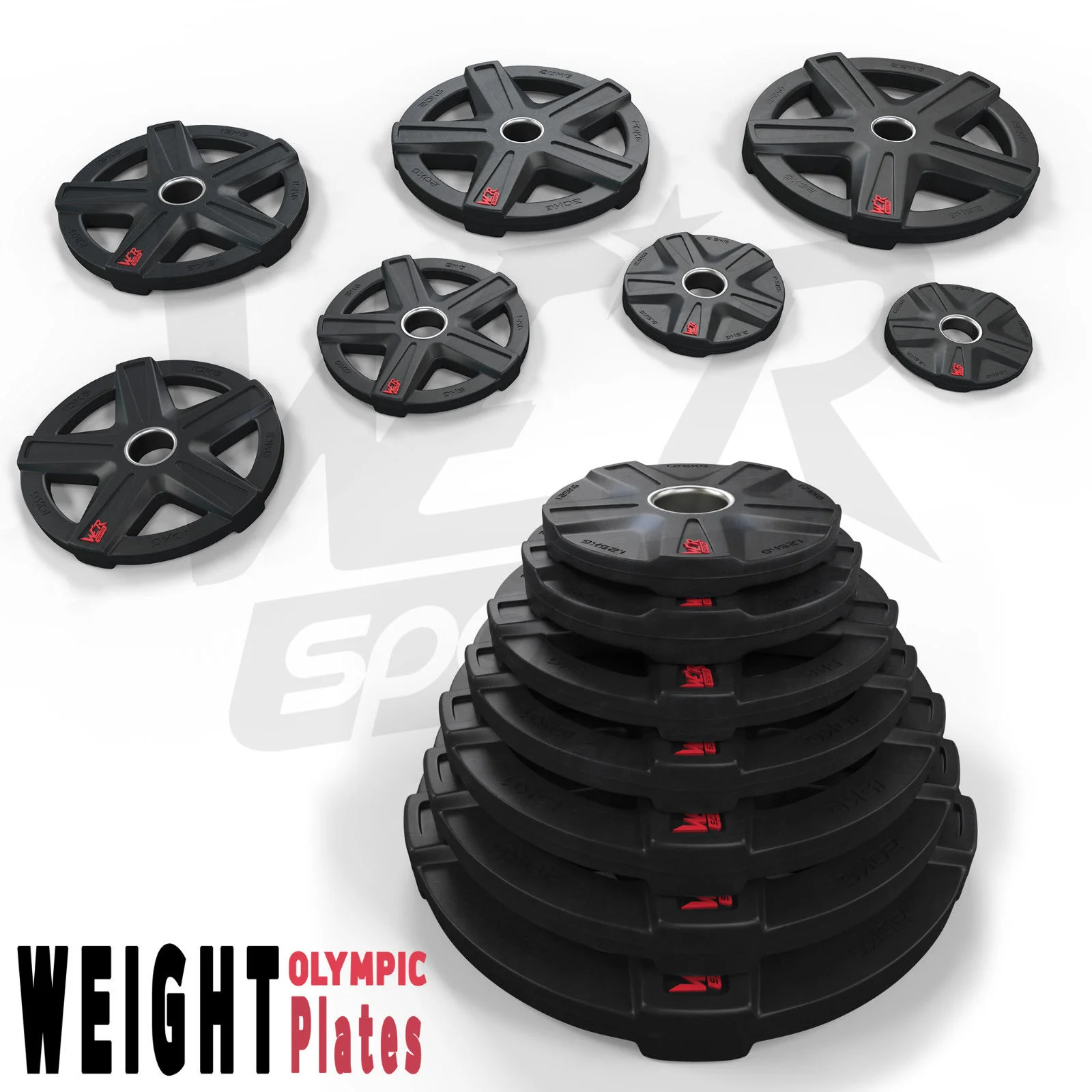 ReXFlex Olympic Rubber Encased Weight Plates