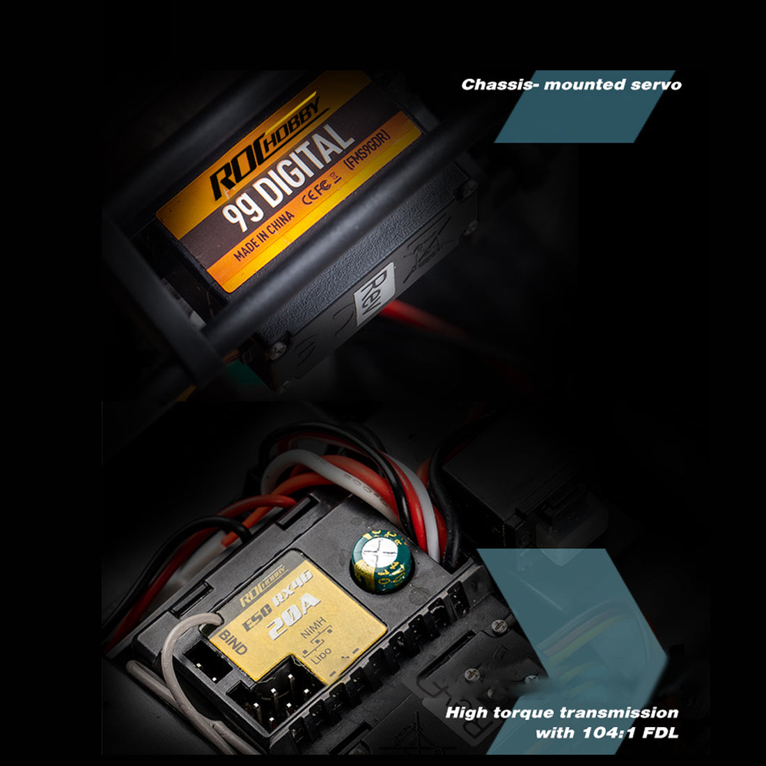 RC Car ROCHOBBY 1/18 KATANA V2 2.4Ghz RC Car 4WD Remote Control Off-road Vehicle Crawler (RTR)