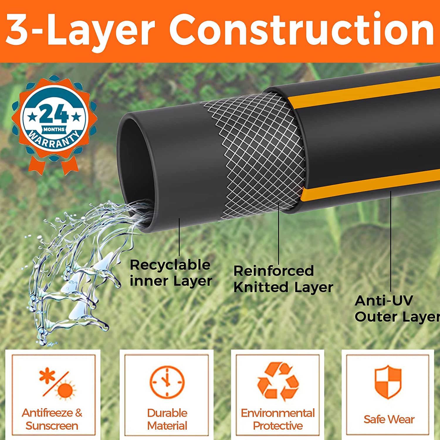 Garden Hose 100ft x 5/8