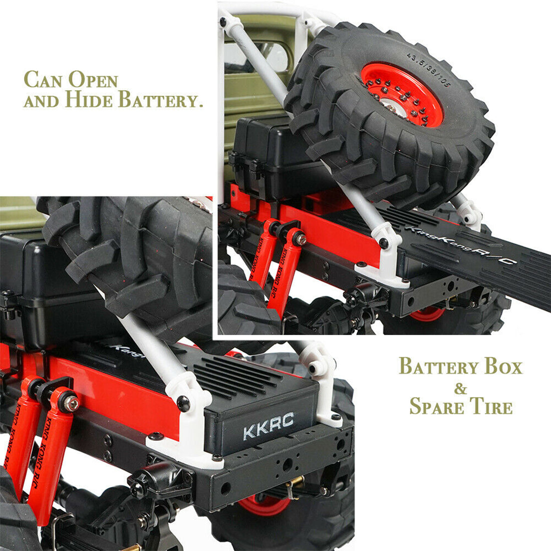 KINGKONG R/C Q157 1/12 4x4 Electric RC Truck DIY Assembly Monster Light Off-road Truck Model with Metal Chassis KIT