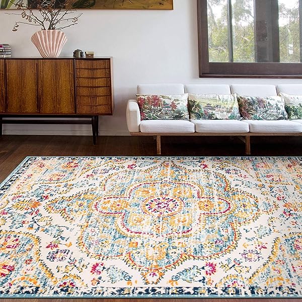 Rugshop Vintage Distressed Bohemian Area 5' x 7' Multi 5' x 7' Multi Color