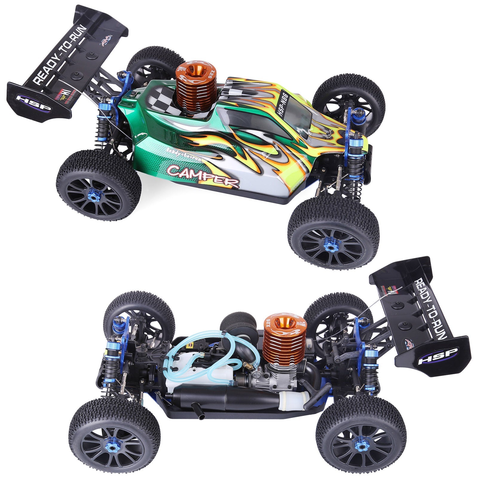 HSP 94970 1/8 RC Car 4WD 2.4G Nitro Gas Powered Monster Truck Off-road Vehicle