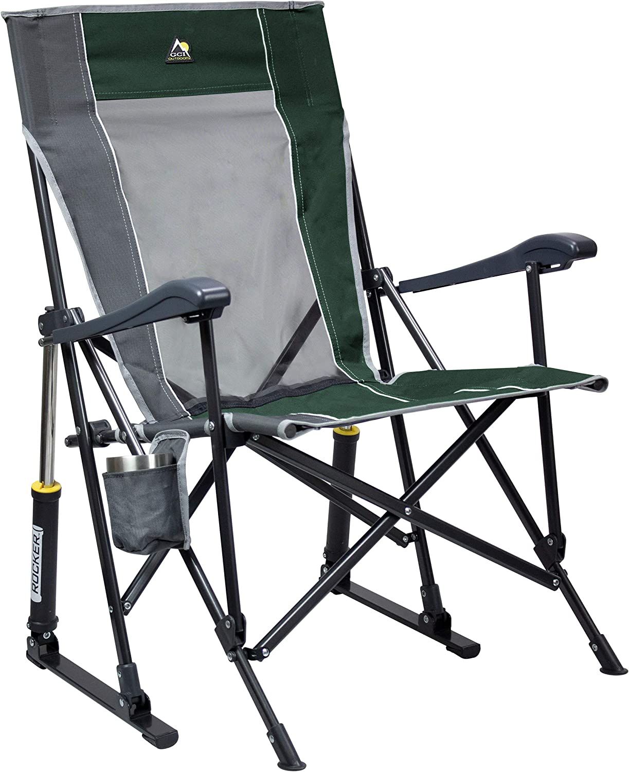 Outdoor Freestyle Rocker Portable Rocking Chair & Outdoor Camping Chair, ergonomic Nylon, Indigo Blue