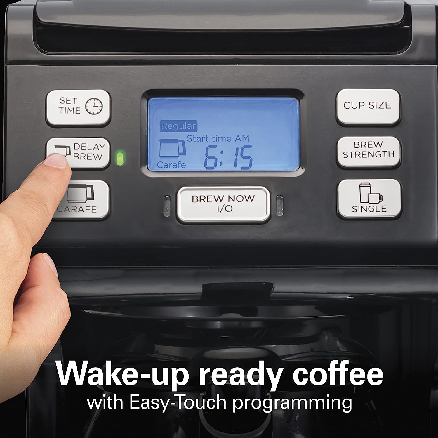 Hamilton Beach 49976 FlexBrew Trio 2-Way Coffee Maker, Compatible with K-Cup Pods or Grounds, Combo, Single Serve & Full 12c Pot, Black