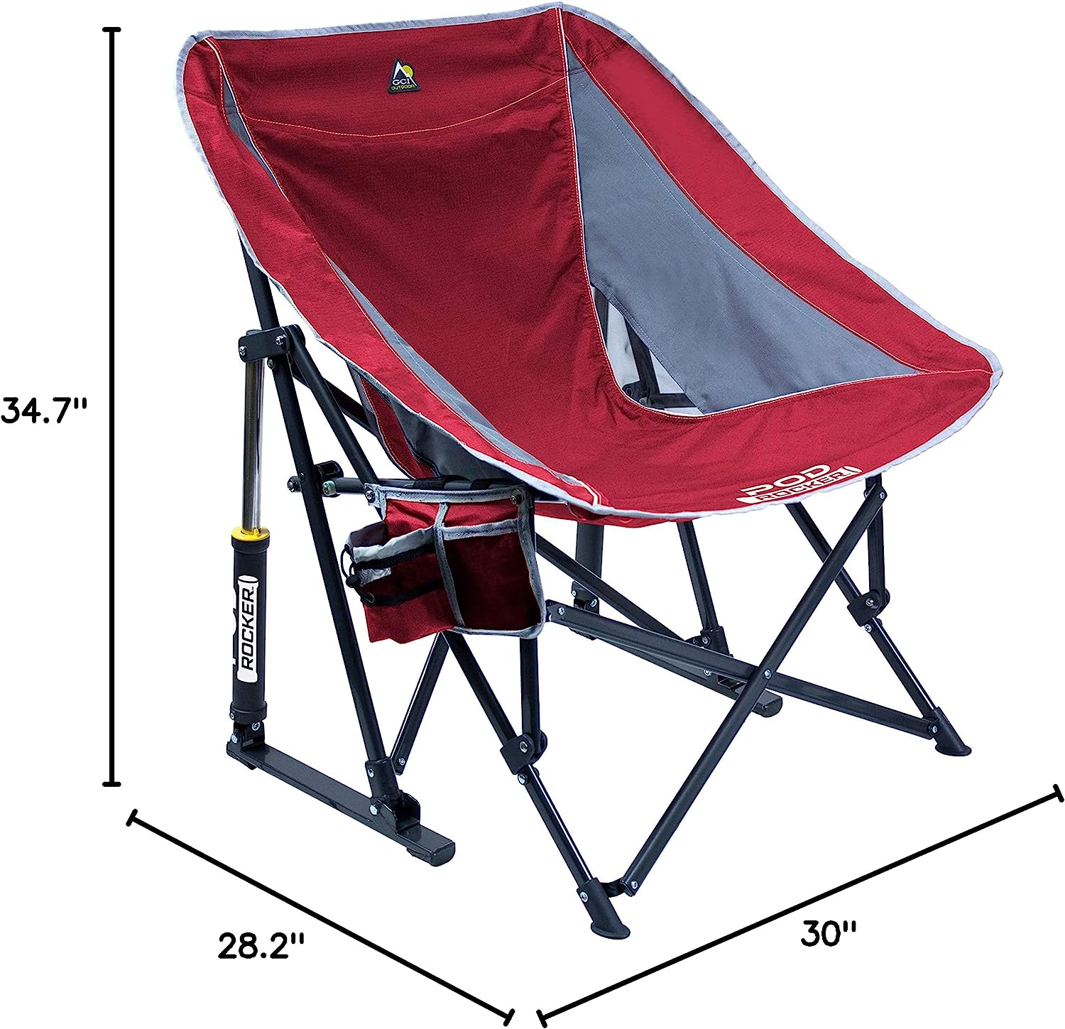 Outdoor Freestyle Rocker Portable Rocking Chair & Outdoor Camping Chair, ergonomic Nylon, Indigo Blue