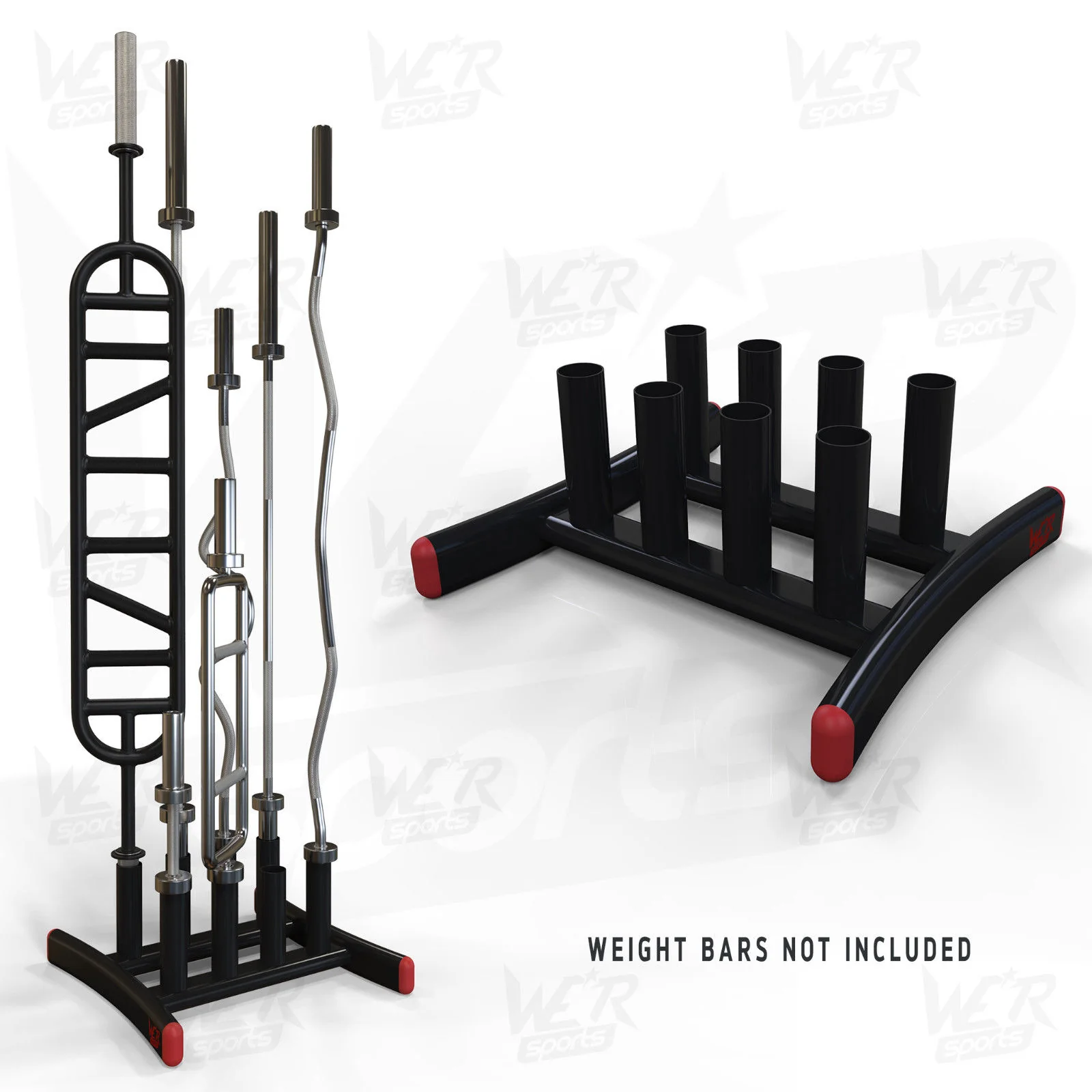 Olympic Bar Floor Stand Holds 9 Bars Barbell Curlbar Gym Weight Rack