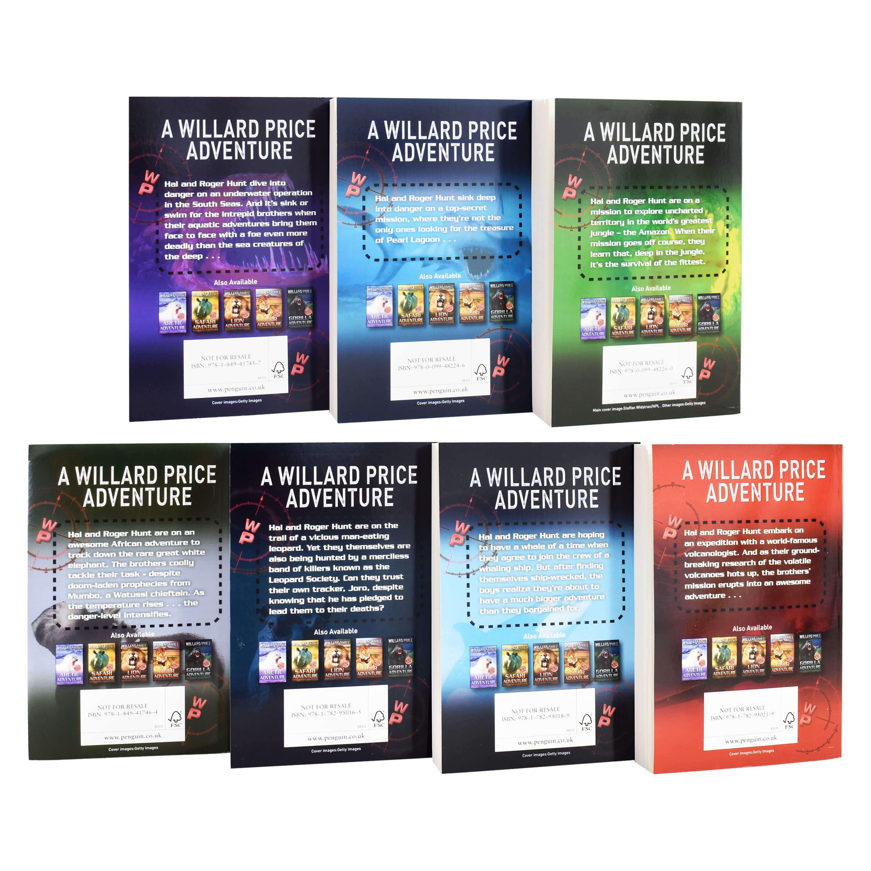 Hal & Roger Hunt Adventures by Willard Price: Books 1-7 Collection Set - Ages 9+ - Paperback
