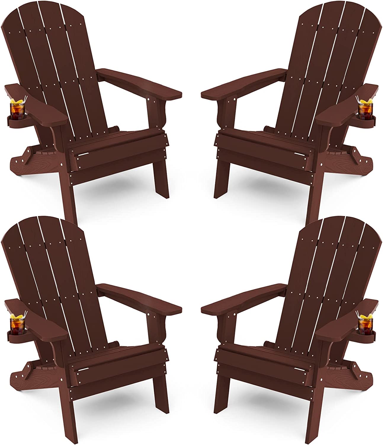 Adirondack Chair ,Patio Chairs 5 Steps Easy Installation,Widely Used in Outdoor, Fire Pit, Deck, Outside, Garden, Campfire Chairs