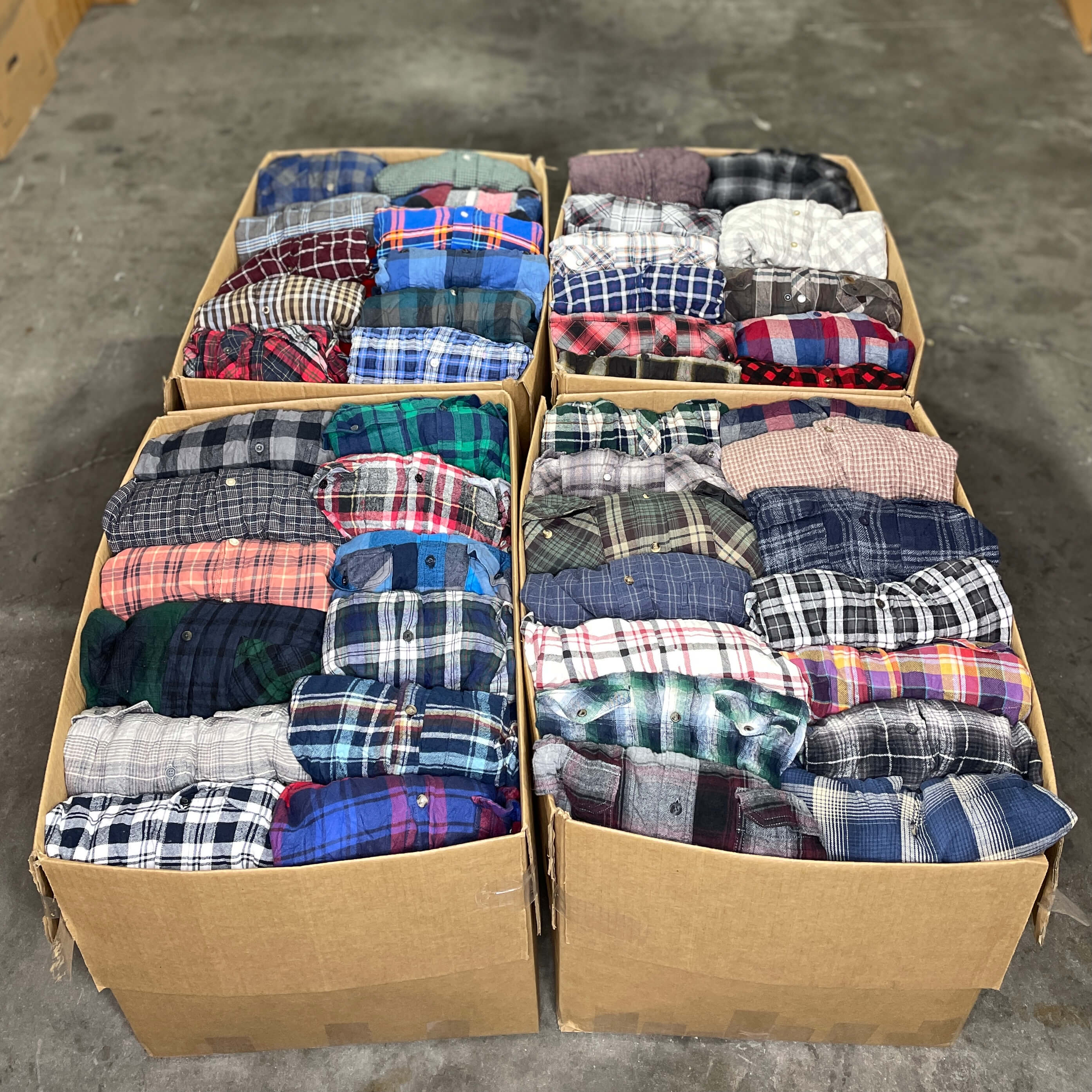 100lb Men's & Women's Flannel Shirts Bale