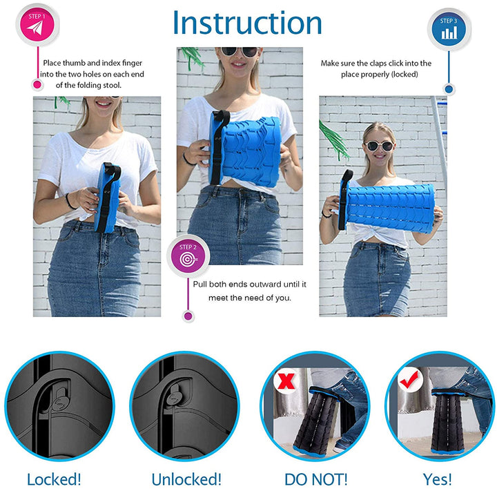 2021 Upgraded Retractable Folding Stool