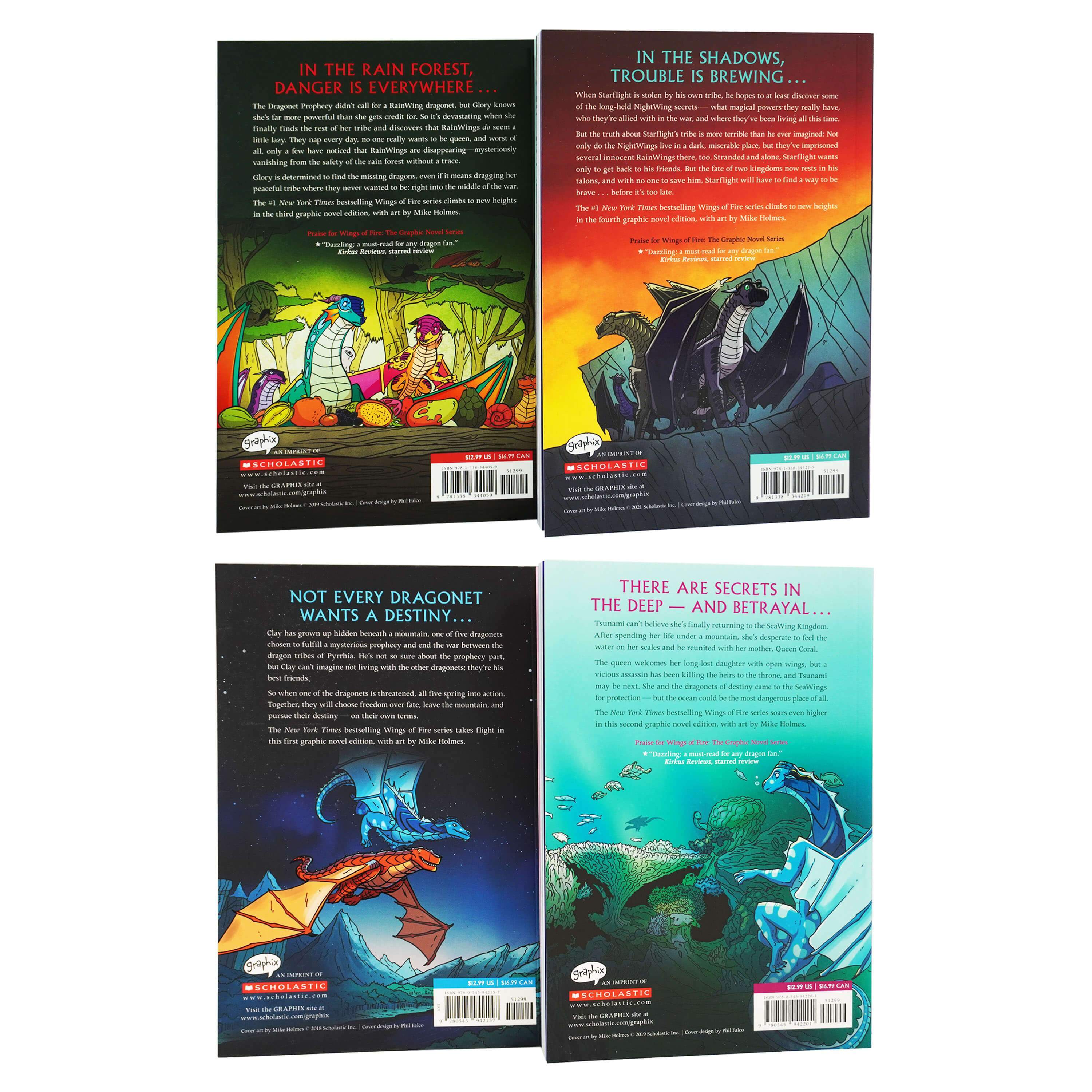 Wings of Fire The Graphic Novels 4 Books Collection Box Set By Tui T. Sutherland - Ages 8-12 - Paperback