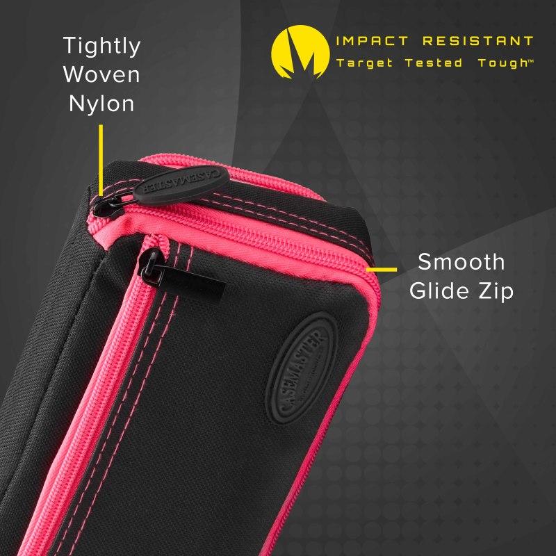 Casemaster Plazma Plus Dart Case Black with Pink Trim and Phone Pocket