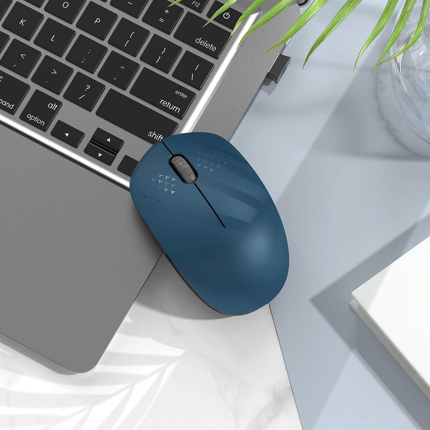 seenda Wireless Mouse, 2.4G Noiseless Mouse with USB Receiver - Portable Computer Mice for PC, Tablet, Laptop with Windows System - Mint Green