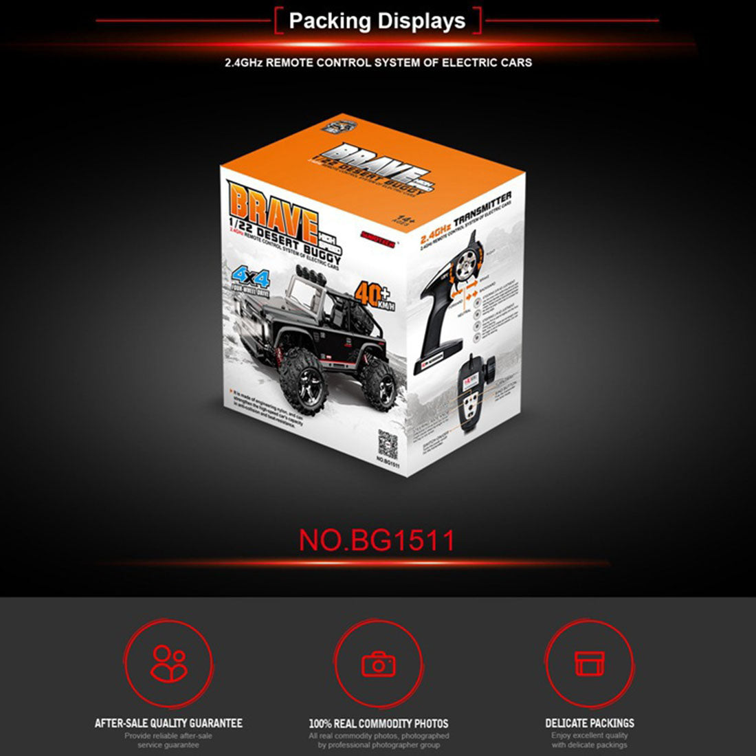 SUBOTECH BG1511 1:22 2.4G Electric RC Car 4 x 4 45KM/H High Speed Desert Off-road Vehicle - RTR