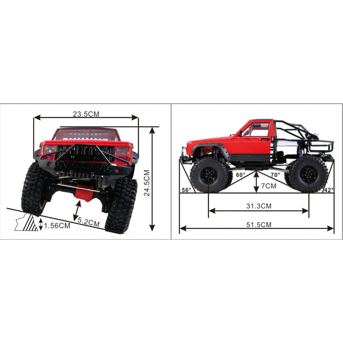 AXX4 1/10 RC Car 2.4G 4WD Electric Off-road Vehicle RC Crawler Model Brushed RC Truck - RTR Version
