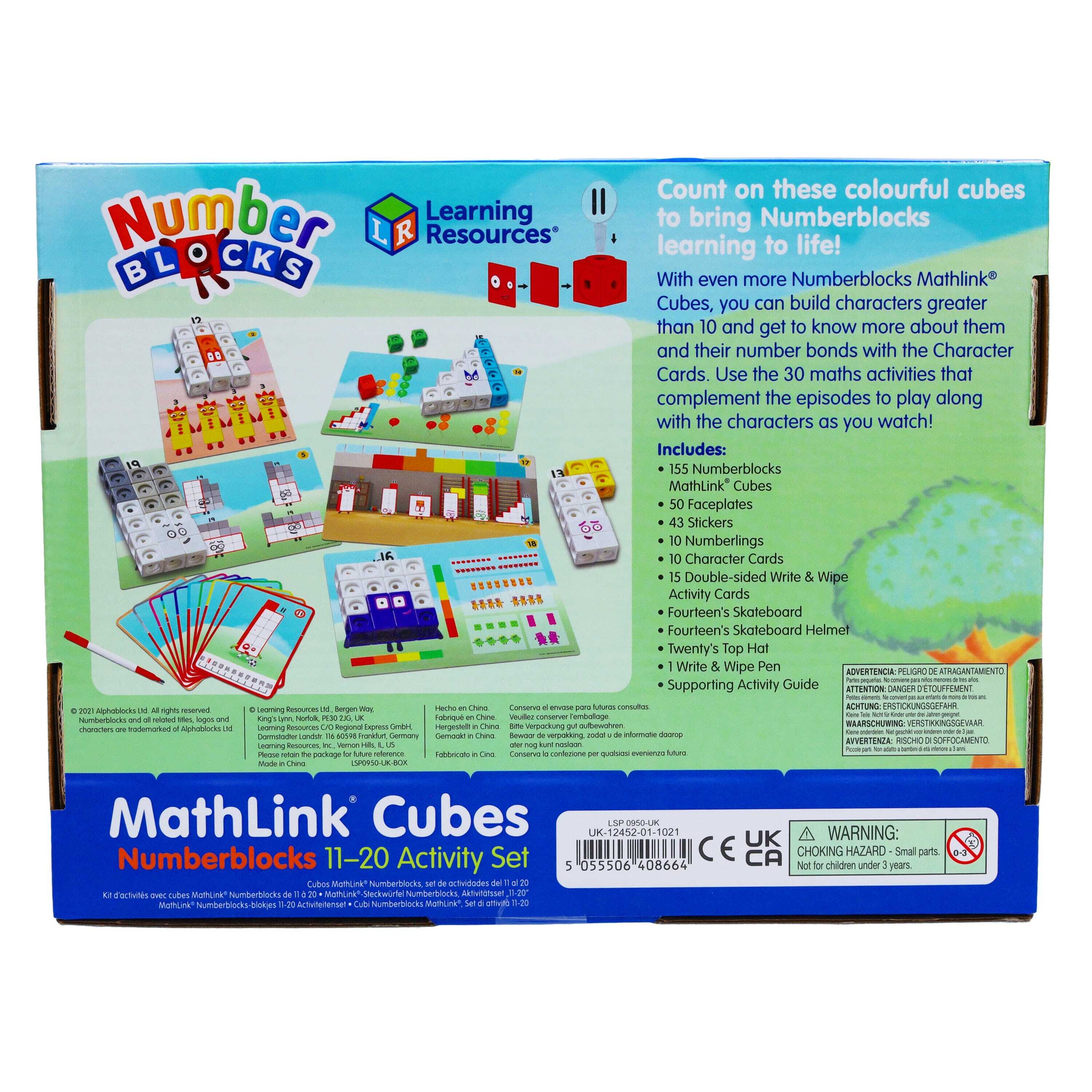 MathLink Cubes Numberblocks 11-20 Activity Set by Learning Resources - Ages 3+