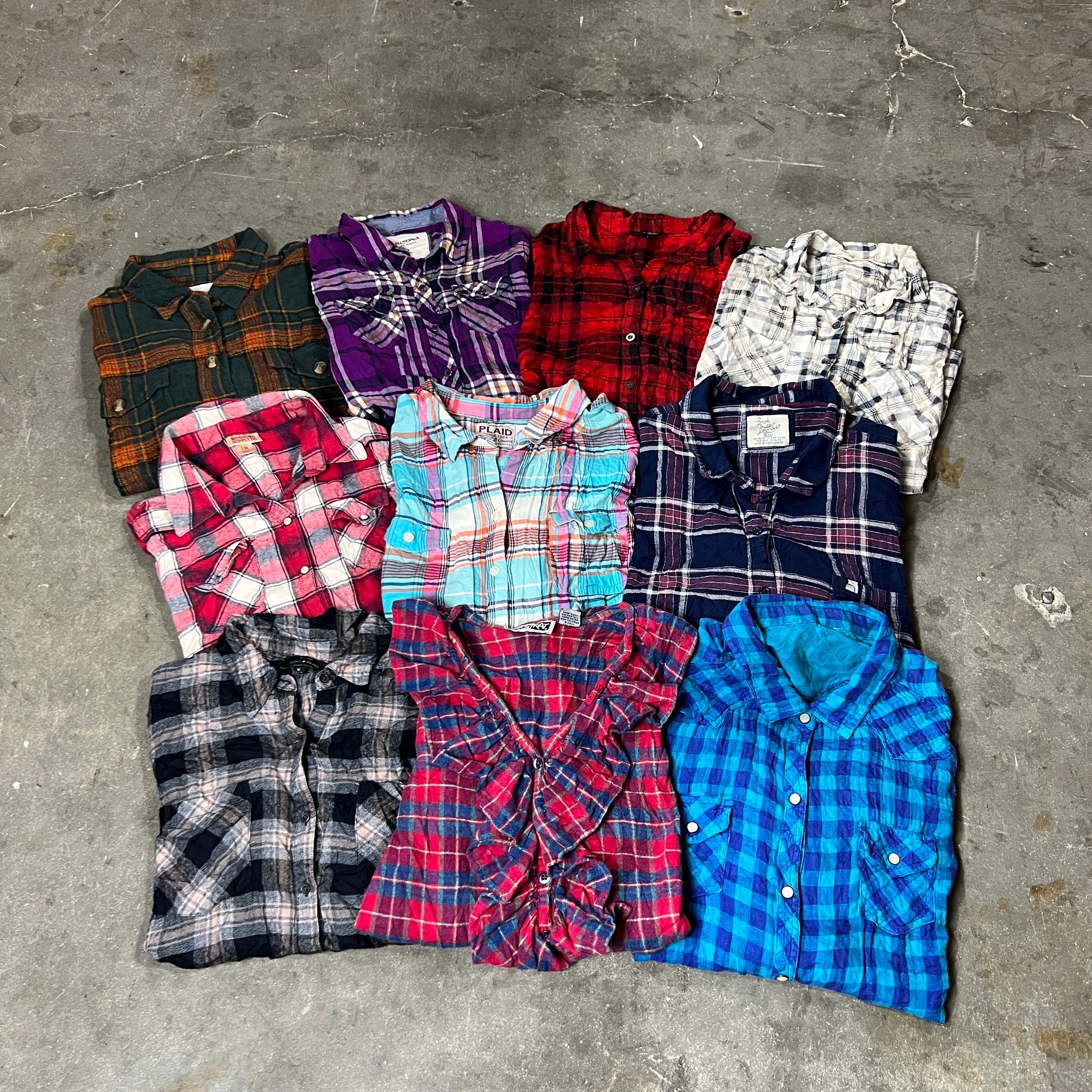 100lb Men's & Women's Flannel Shirts Bale