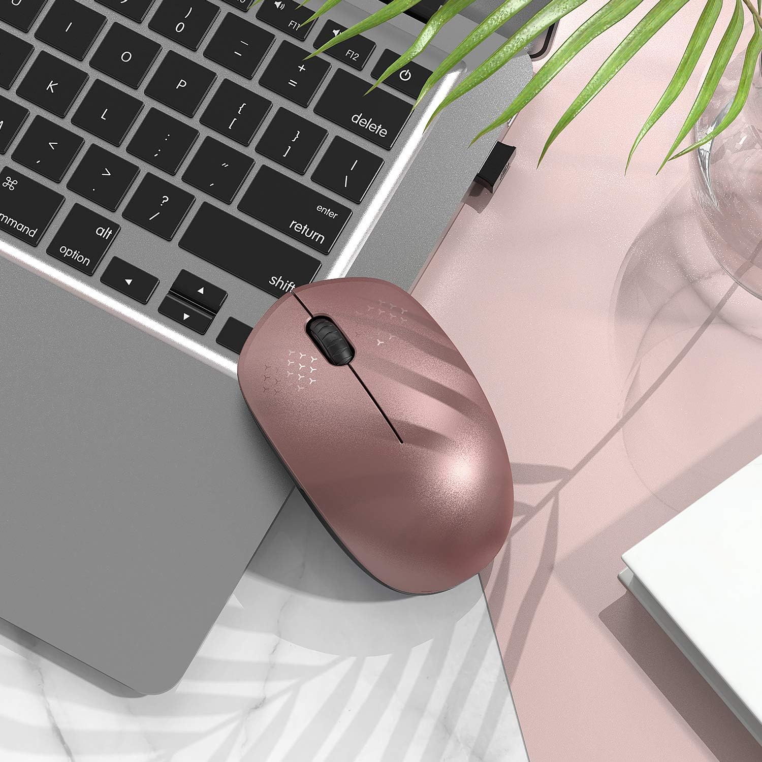 seenda Wireless Mouse, 2.4G Noiseless Mouse with USB Receiver - Portable Computer Mice for PC, Tablet, Laptop with Windows System - Mint Green