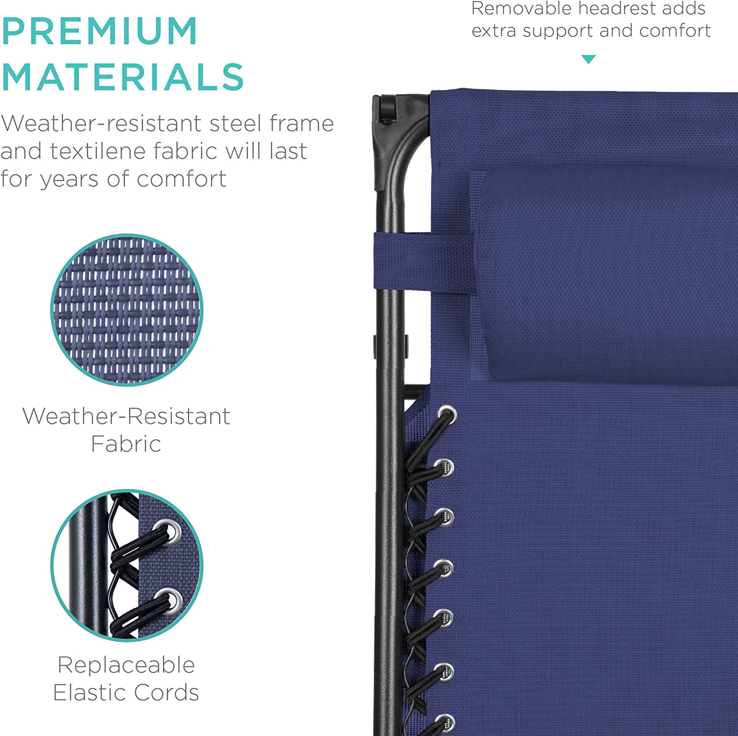 Folding Zero Gravity Outdoor Recliner Patio Lounge Chair w/Adjustable Canopy Shade, Headrest, Side Accessory Tray, Textilene Mesh - Beige