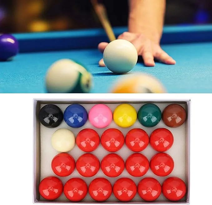 Snooker Billiard Balls Standard Size Cue Balls 52.2mm / 2.1in 22Pcs Whole Set